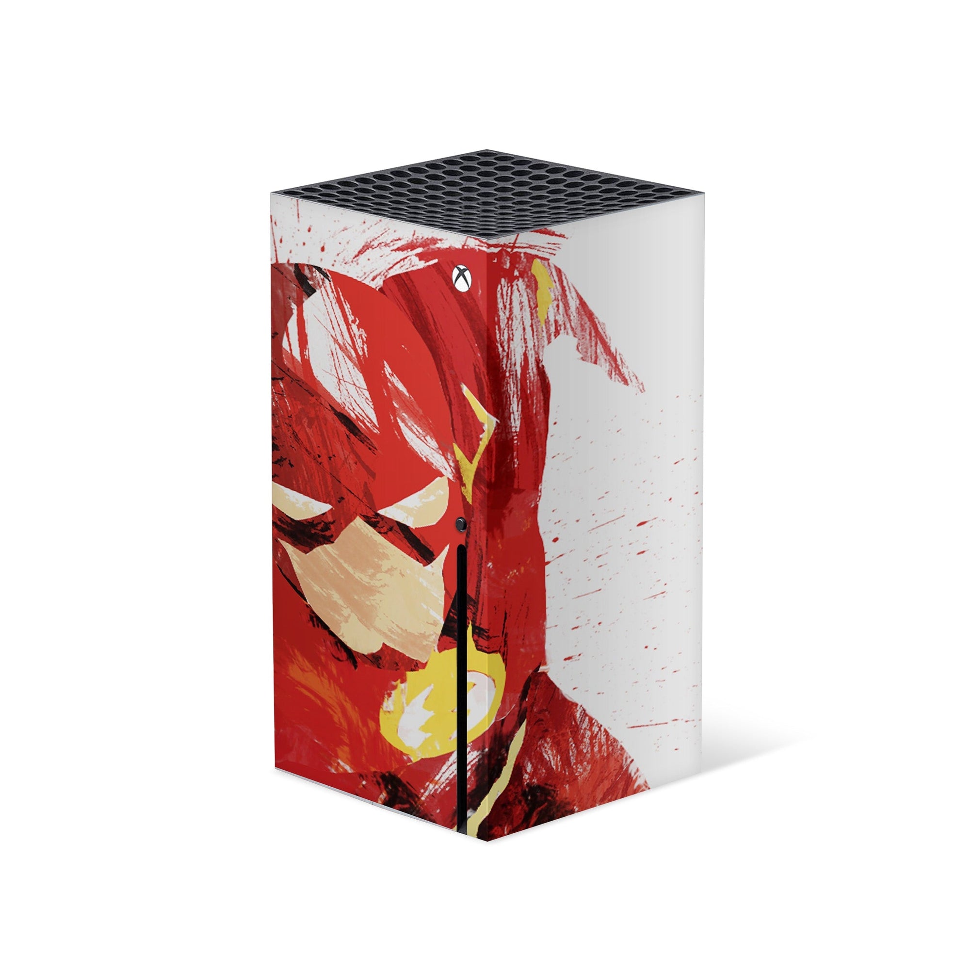 A video game skin featuring a Red Velocity 4 design for the Xbox Series X.