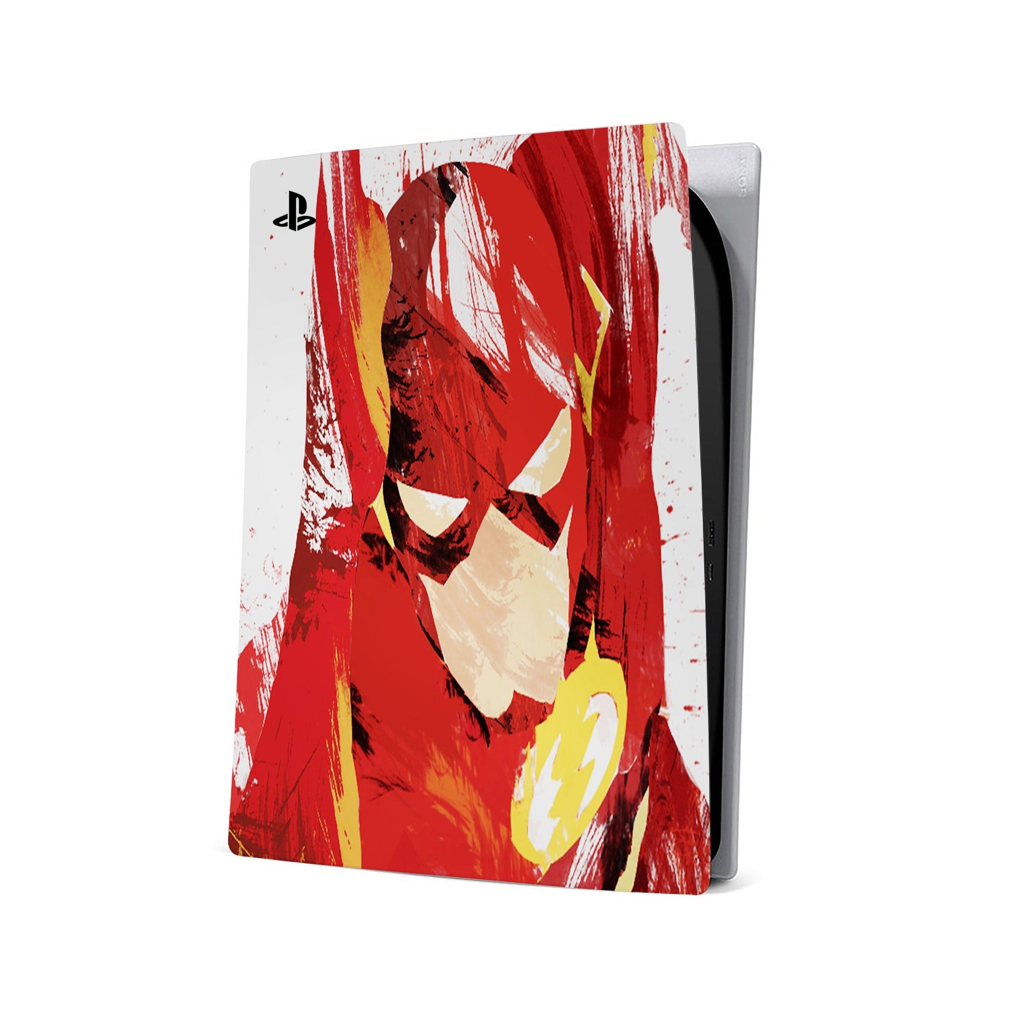 A video game skin featuring a Red Velocity 4 design for the PS5 Digital.