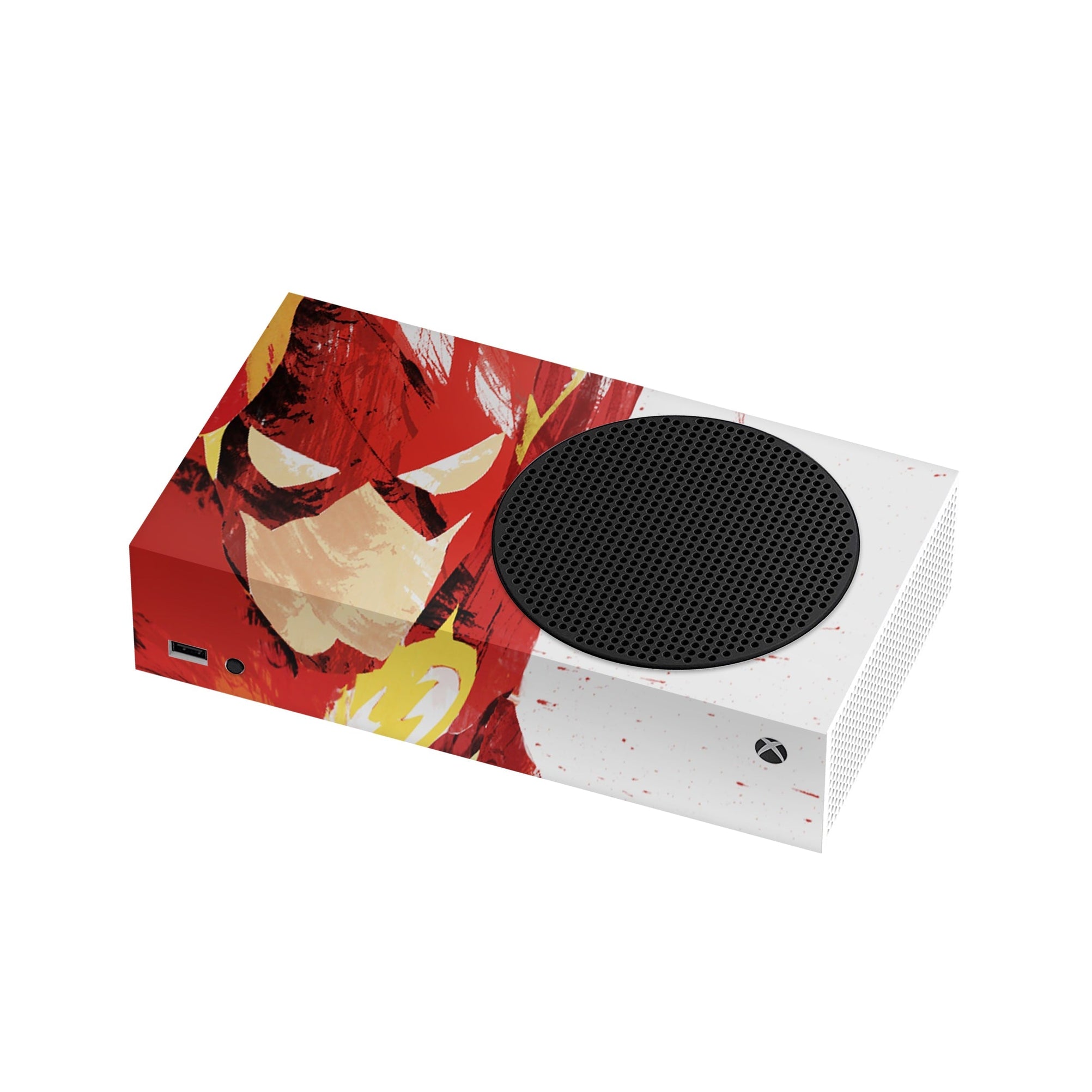 A video game skin featuring a Red Velocity 4 design for the Xbox Series S.