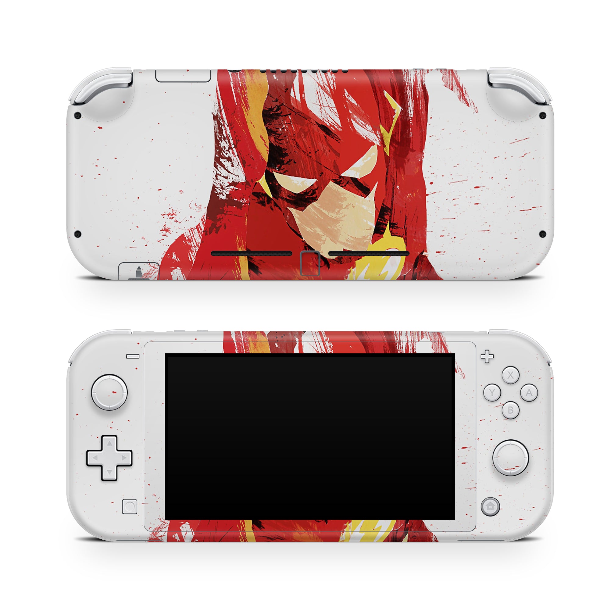 A video game skin featuring a Red Velocity 4 design for the Nintendo Switch Lite.