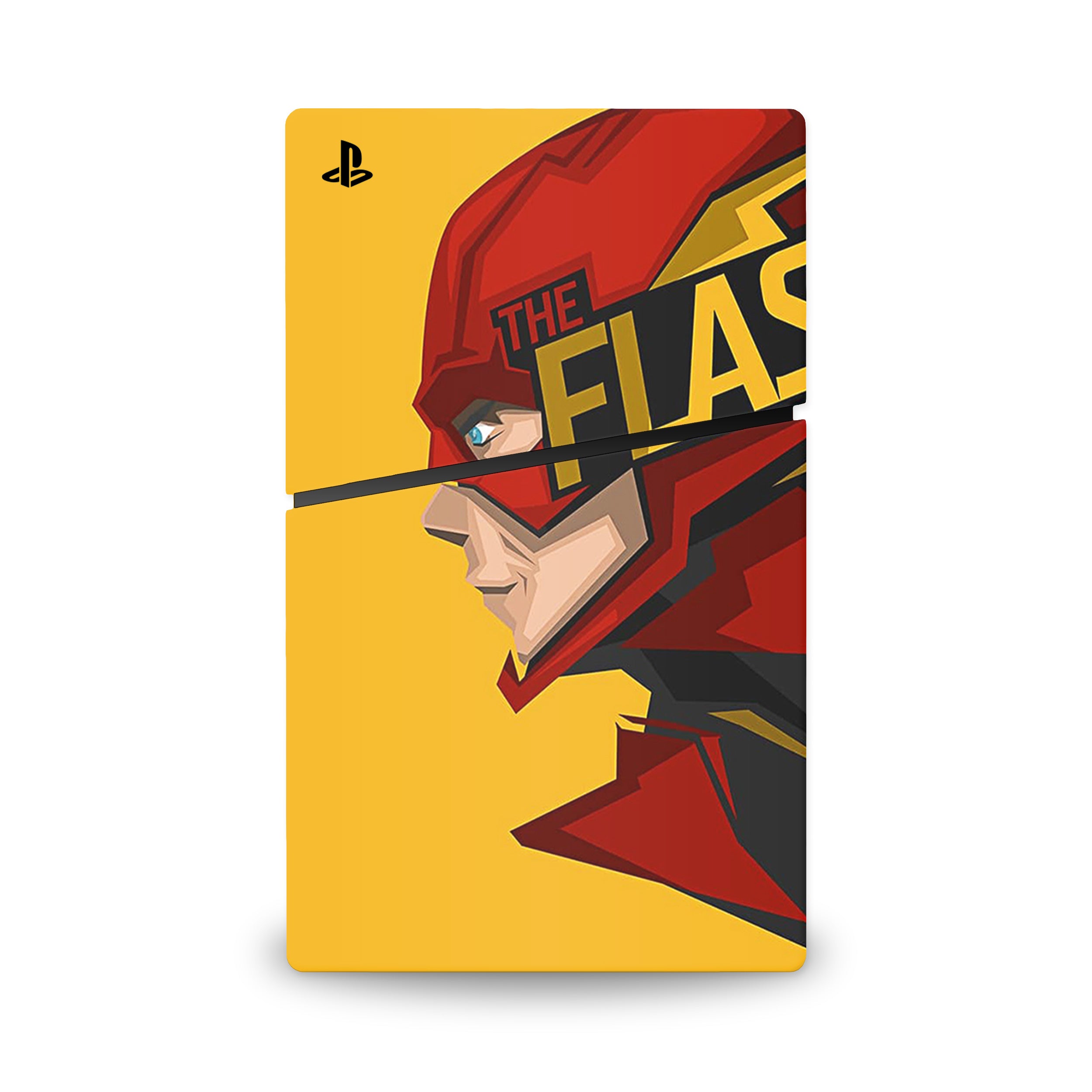 A video game skin featuring a Red Velocity 5 design for the PS5 Slim.