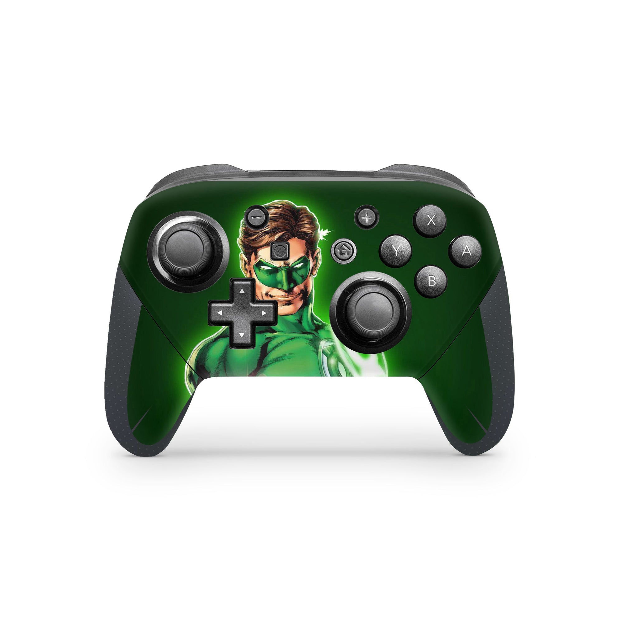 A video game skin featuring a Emerald Guardian 1 design for the Nintendo Switch Pro Controller.