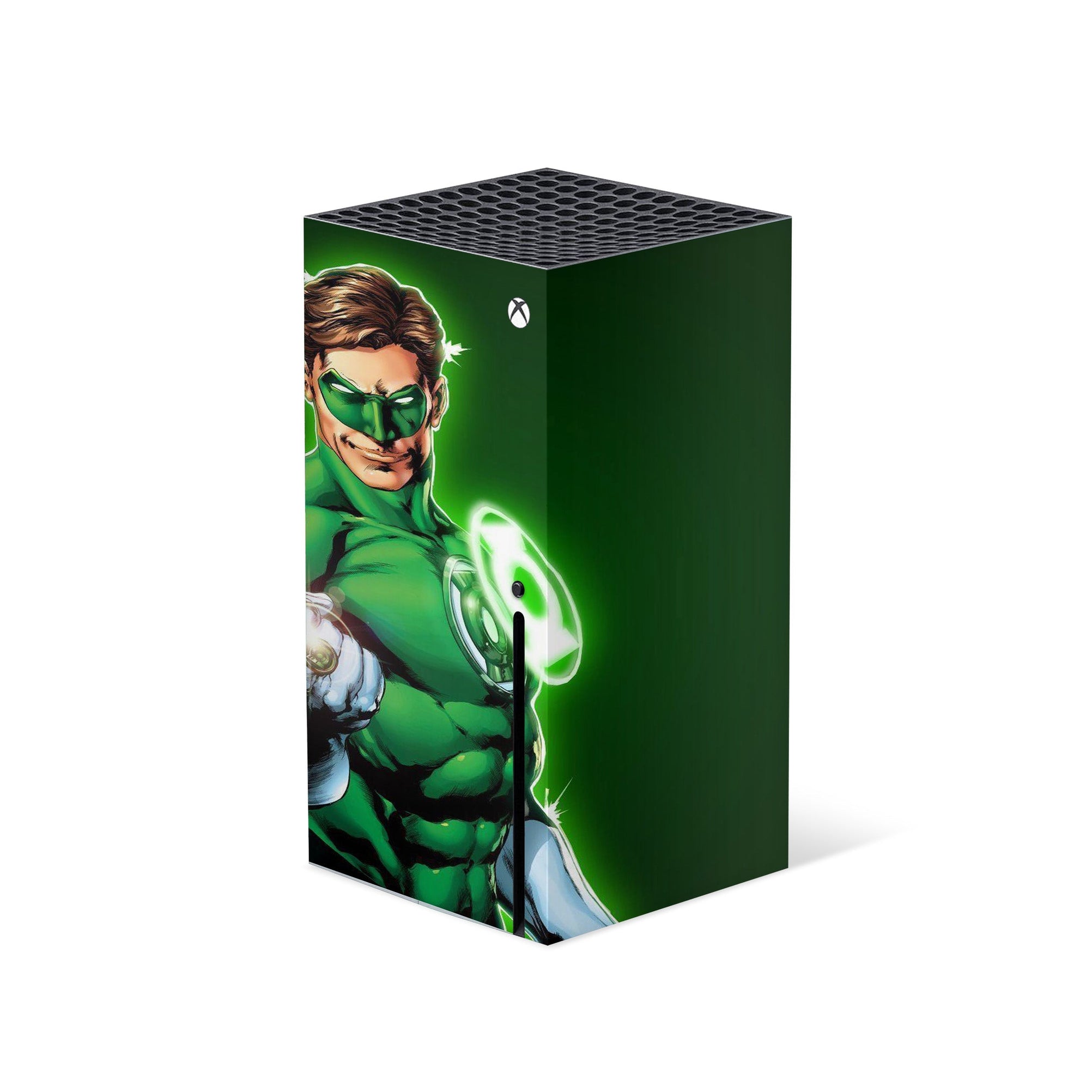 A video game skin featuring a Emerald Guardian 1 design for the Xbox Series X.