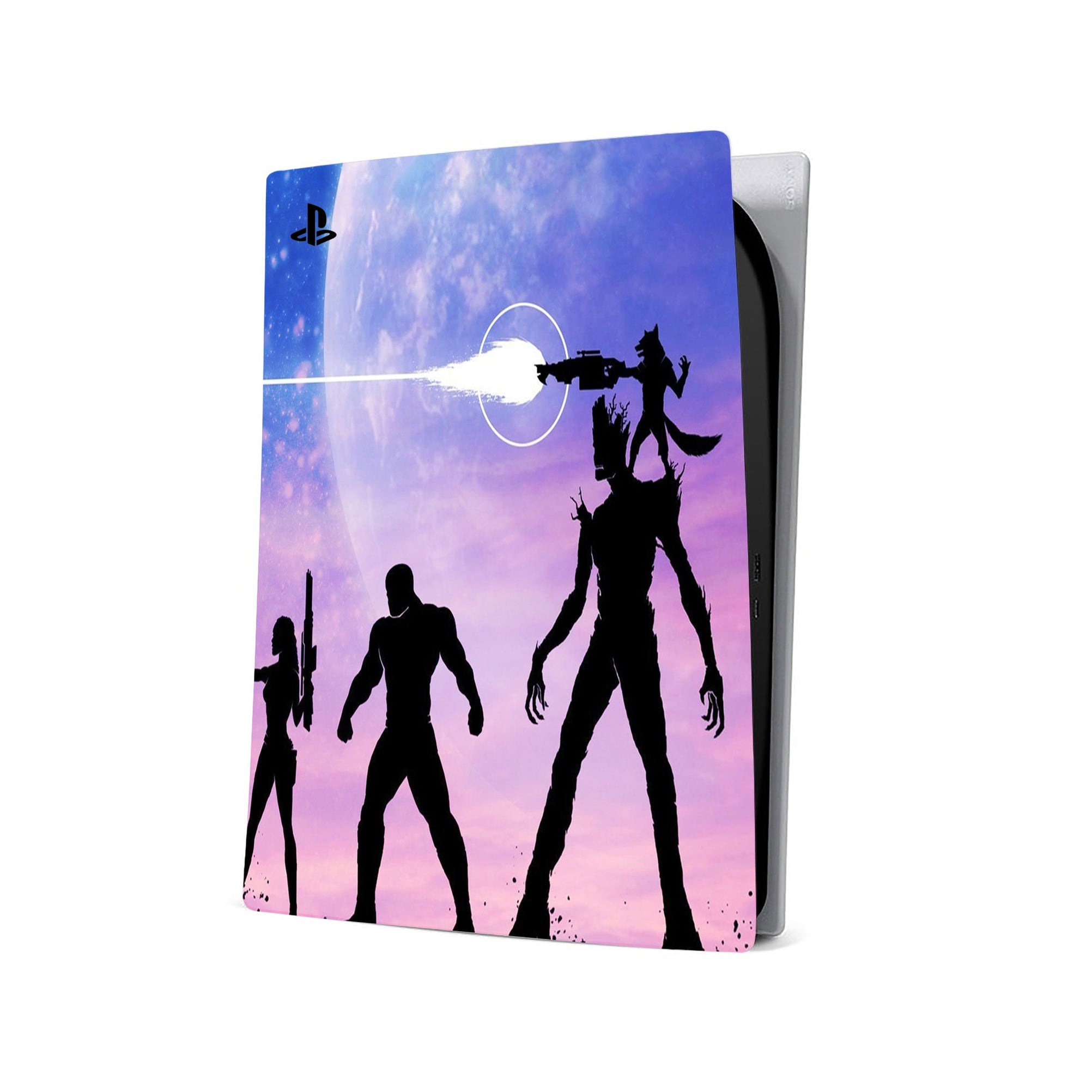 A video game skin featuring a Space Guardian Misfits 1 design for the PS5 Digital.