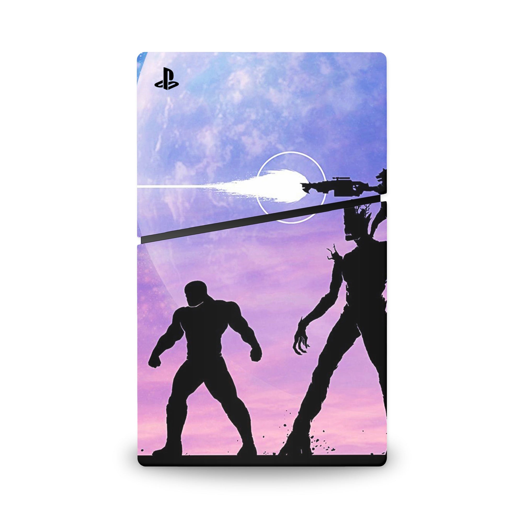 A video game skin featuring a Space Guardian Misfits 1 design for the PS5 Slim.