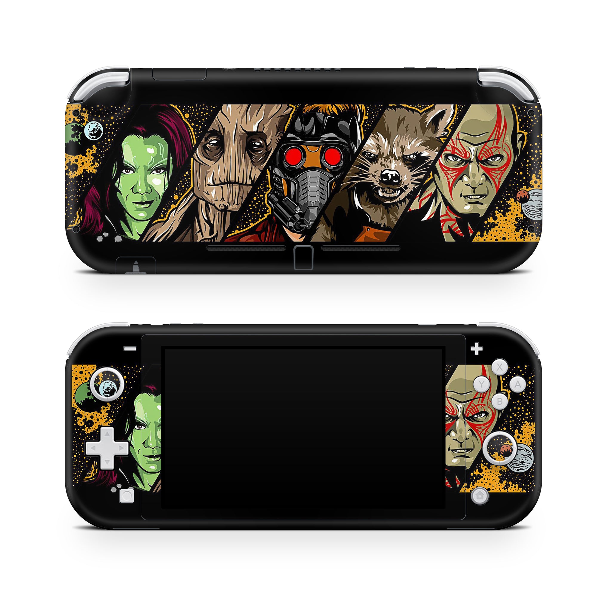 A video game skin featuring a Space Guardian Misfits 3 design for the Nintendo Switch Lite.