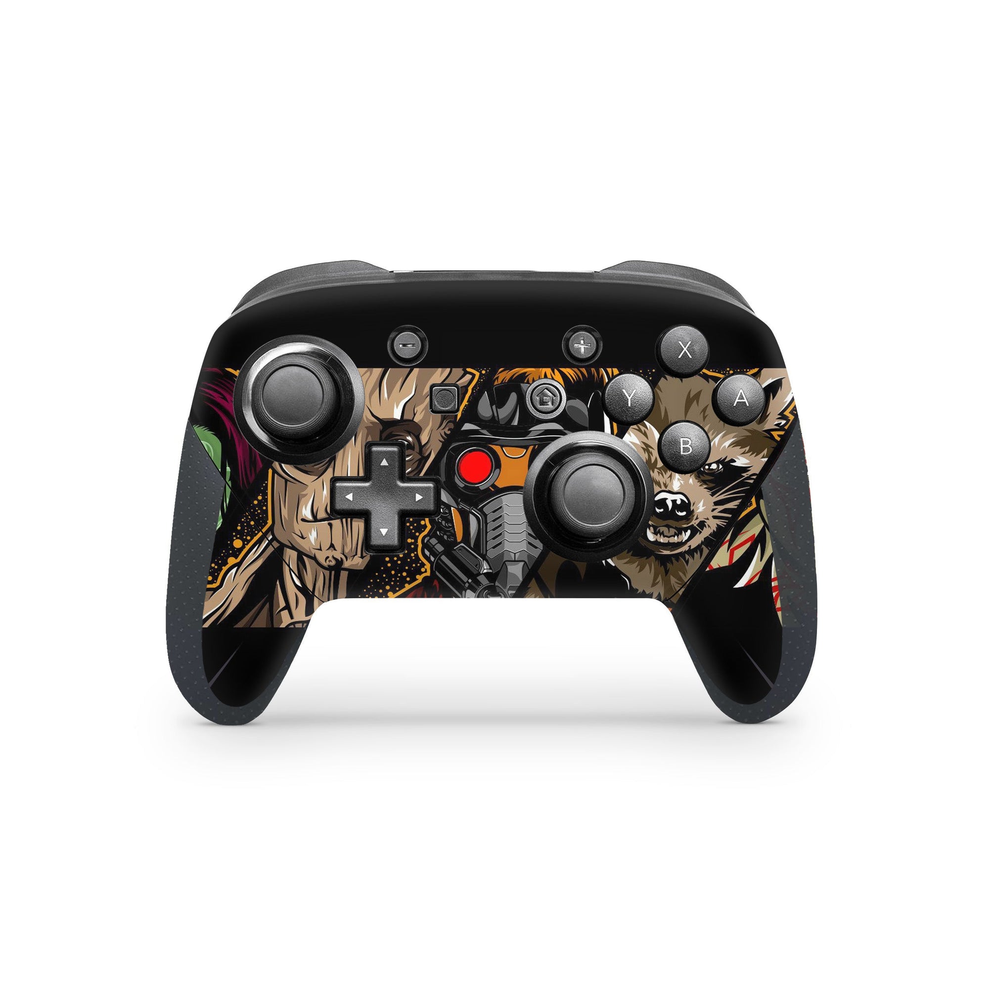 A video game skin featuring a Space Guardian Misfits 3 design for the Nintendo Switch Pro Controller.