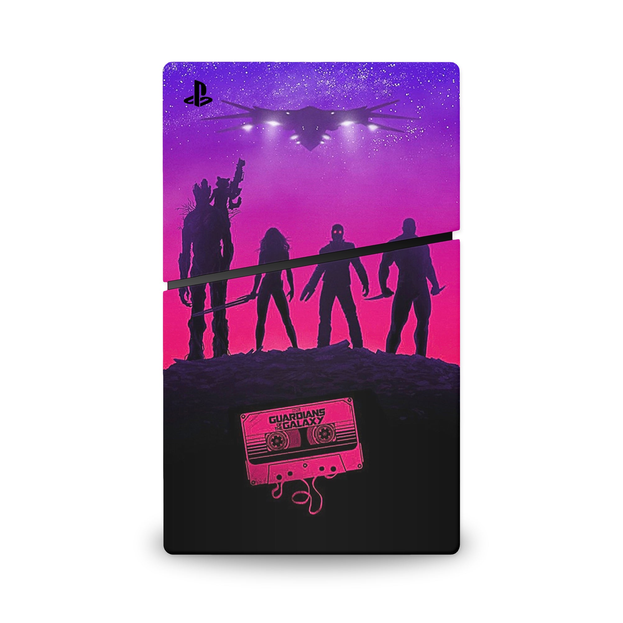 A video game skin featuring a Space Guardian Misfits 6 design for the PS5 Slim.