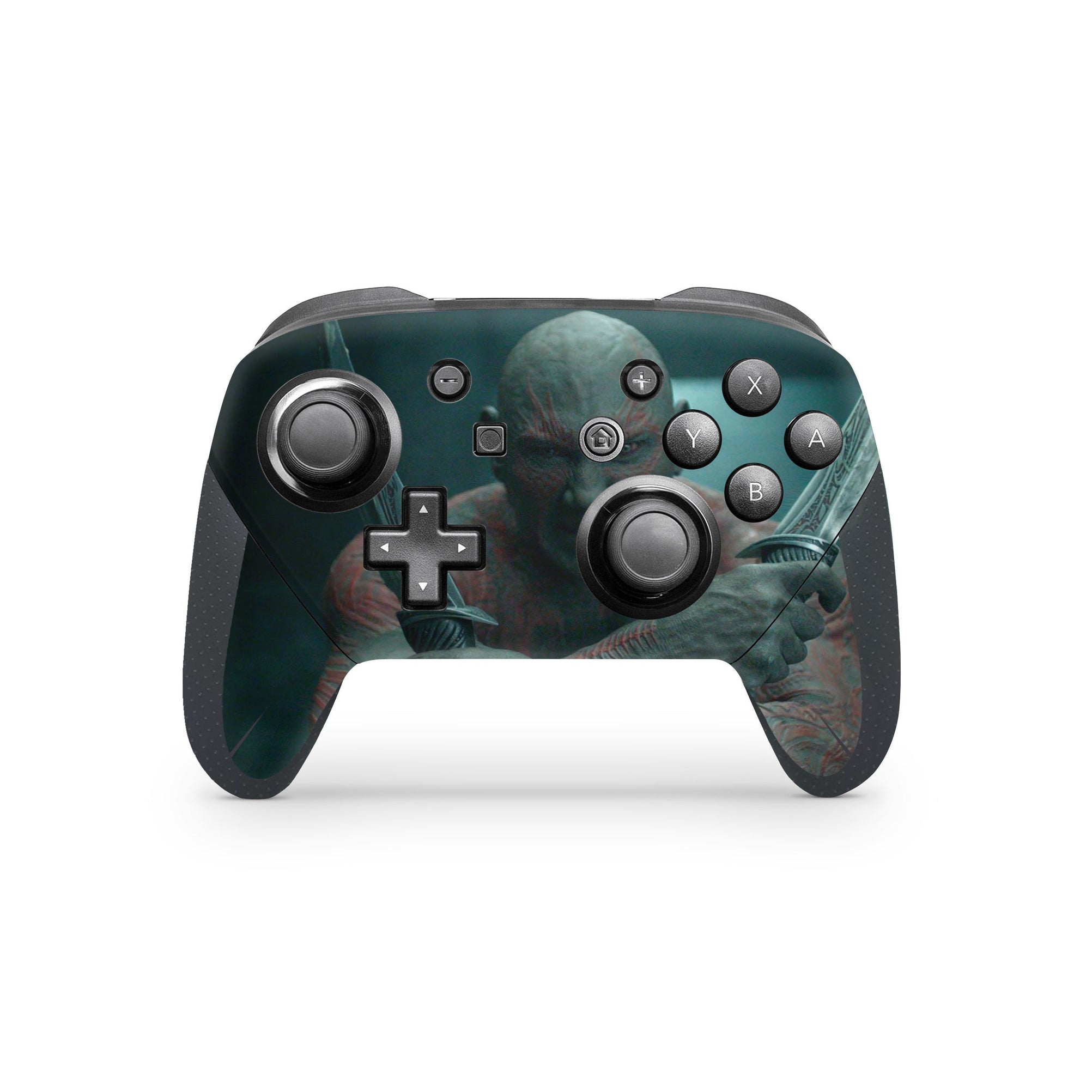 A video game skin featuring a Destroyer Warrior 1 design for the Nintendo Switch Pro Controller.