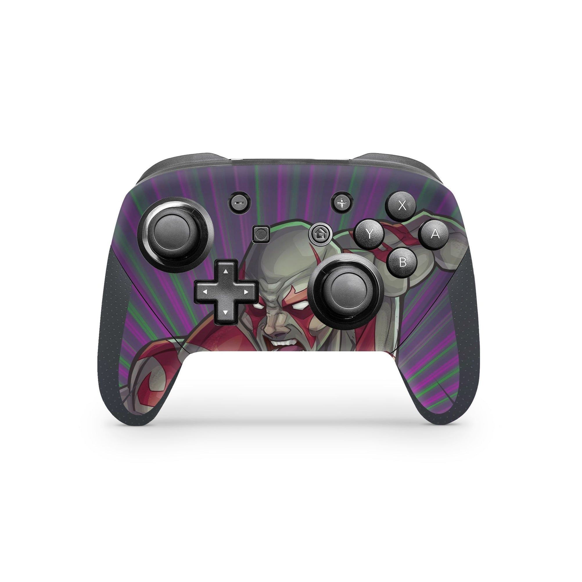 A video game skin featuring a Destroyer Warrior 2 design for the Nintendo Switch Pro Controller.