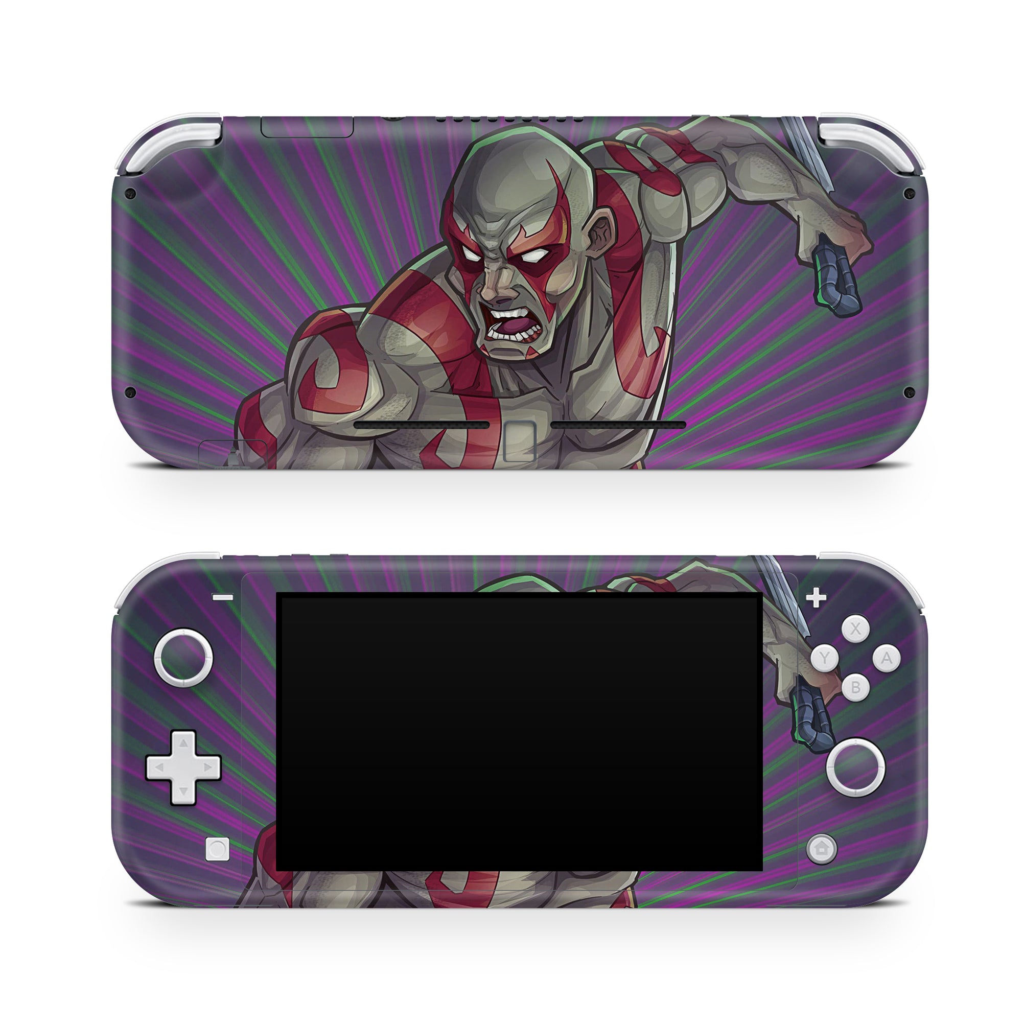 A video game skin featuring a Destroyer Warrior 2 design for the Nintendo Switch Lite.