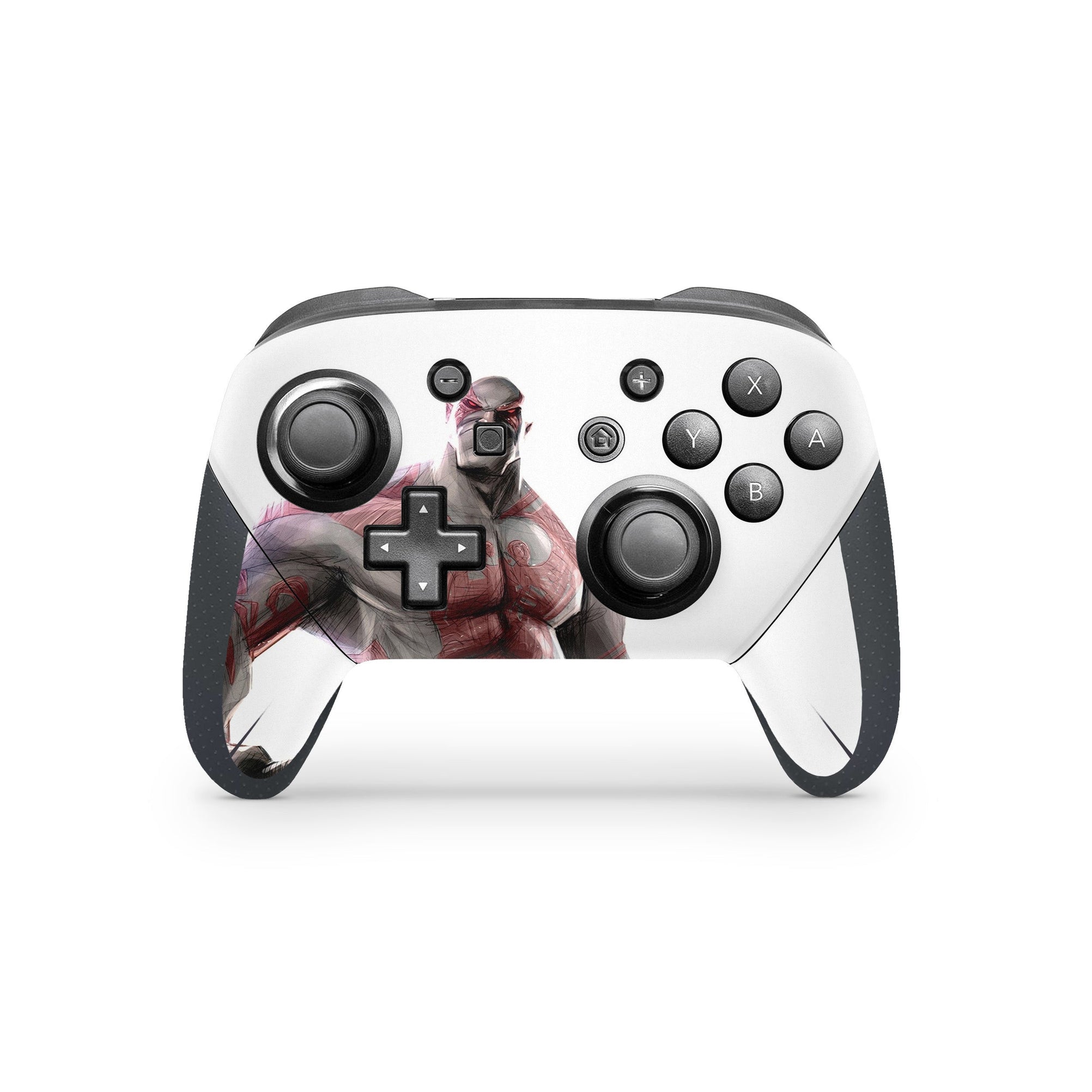 A video game skin featuring a Destroyer Warrior 3 design for the Nintendo Switch Pro Controller.