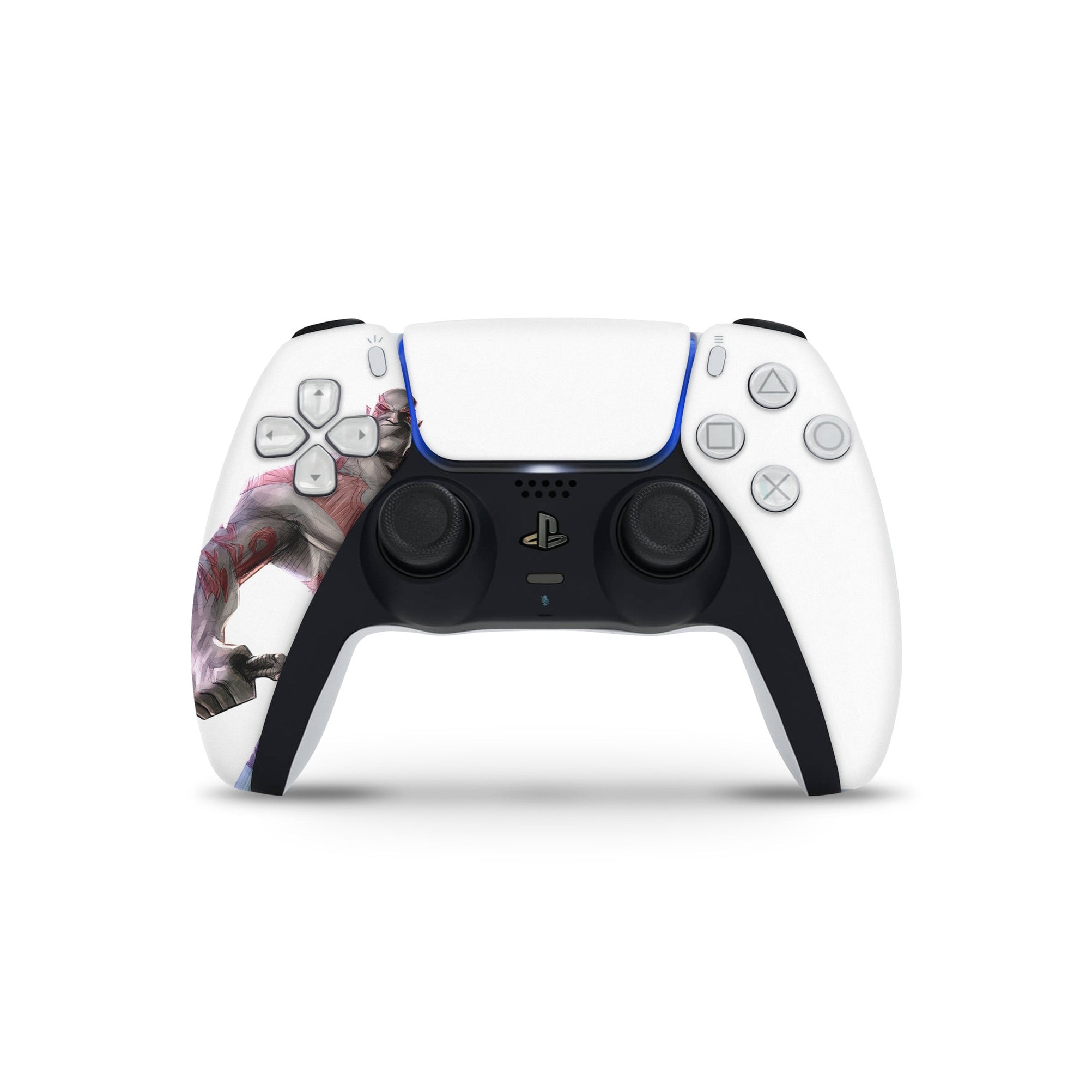 A video game skin featuring a Destroyer Warrior 3 design for the PS5 Controller.