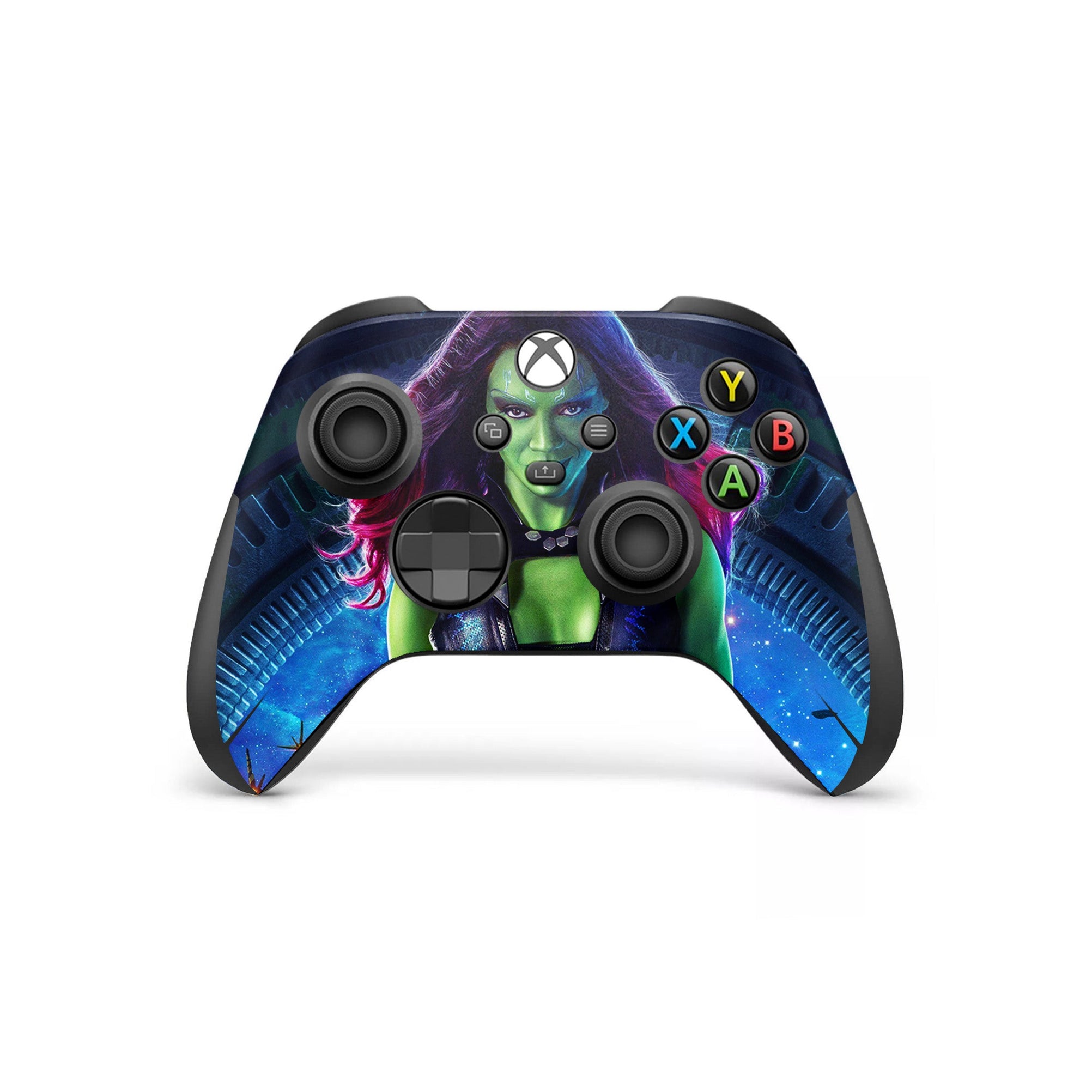 A video game skin featuring a Galaxy Assassin 1 design for the Xbox Series Wireless Controller.