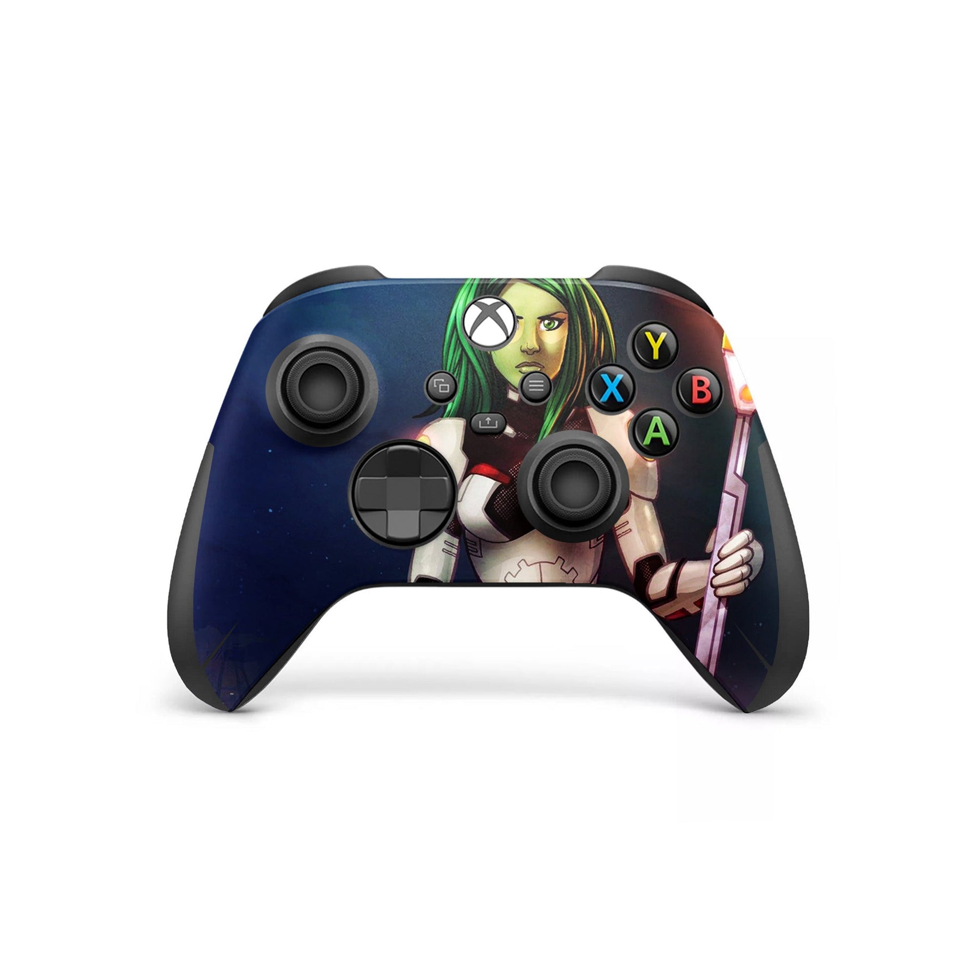 A video game skin featuring a Galaxy Assassin 2 design for the Xbox Series X Controller.