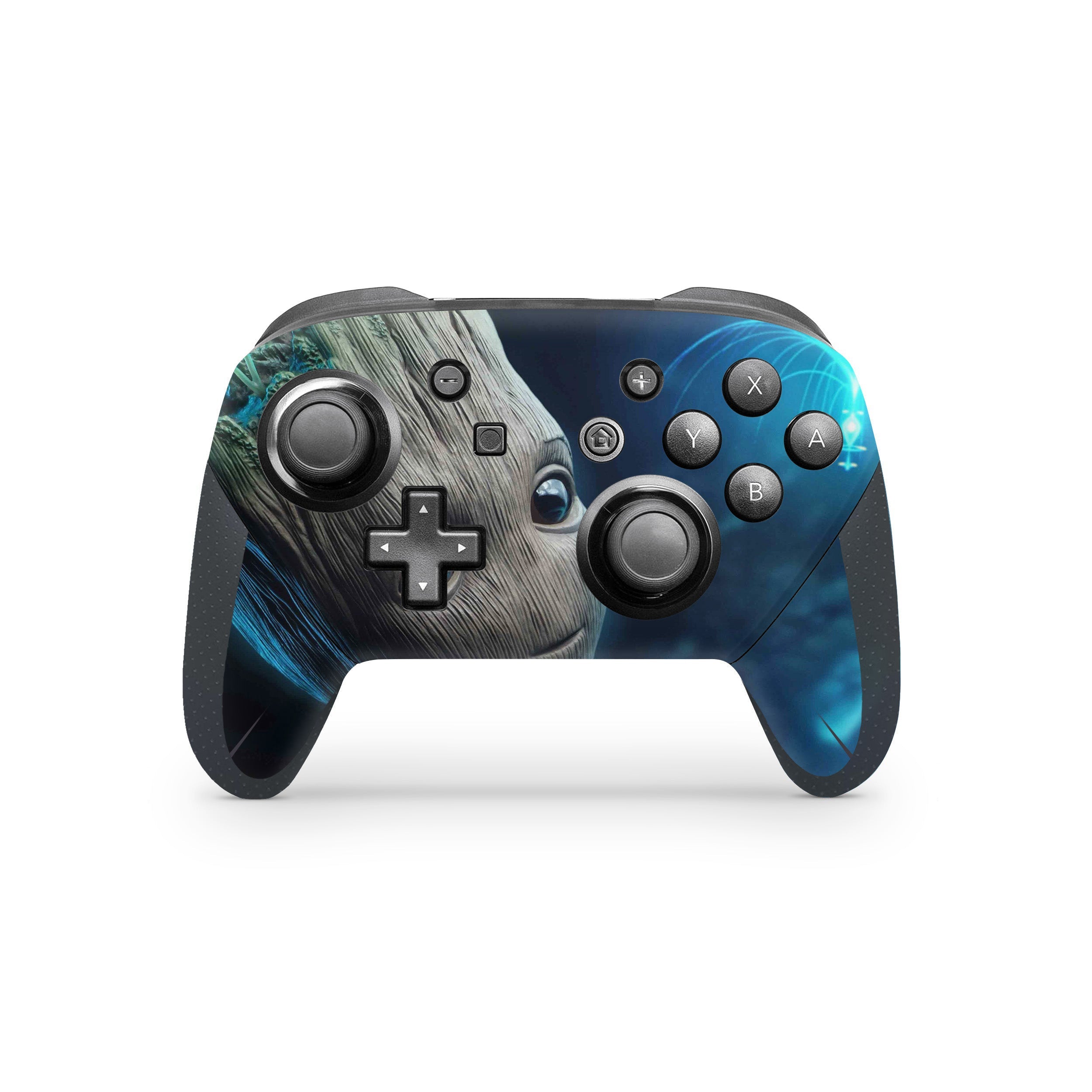 A video game skin featuring a Floral Colossus 1 design for the Nintendo Switch Pro Controller.