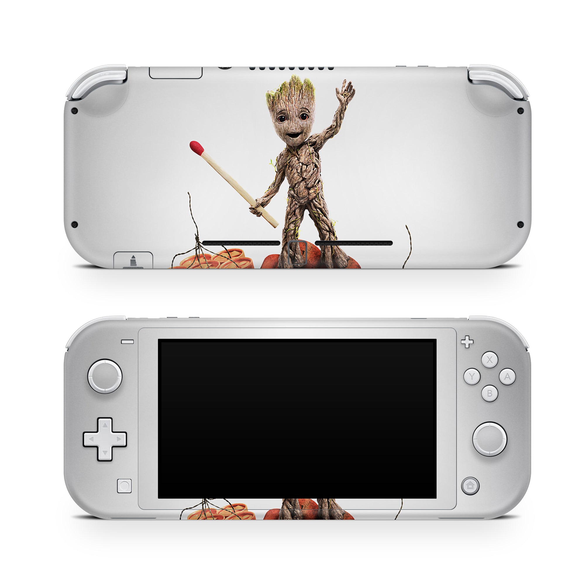 A video game skin featuring a Floral Colossus 2 design for the Nintendo Switch Lite.