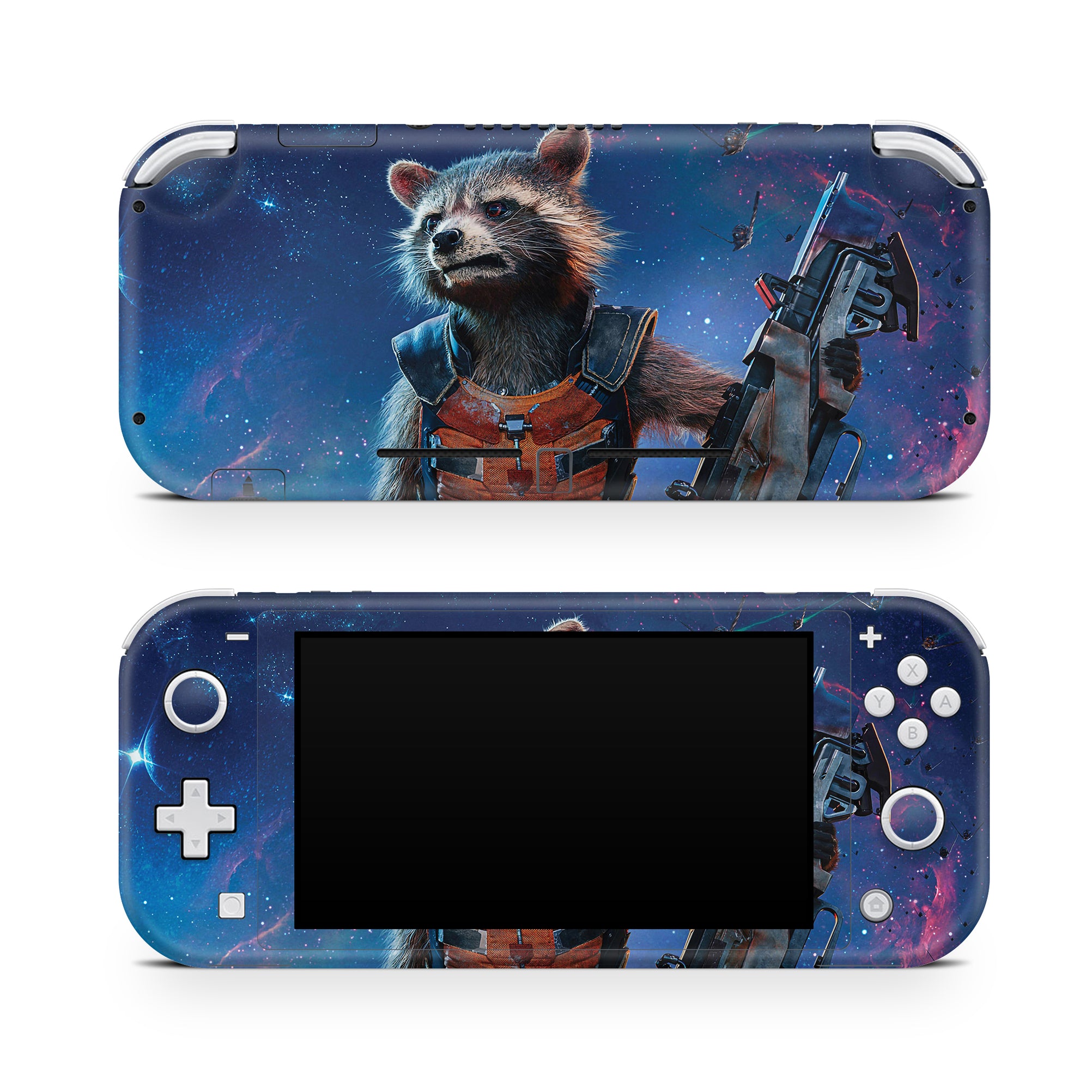 A video game skin featuring a Astro Bandit 1 design for the Nintendo Switch Lite.