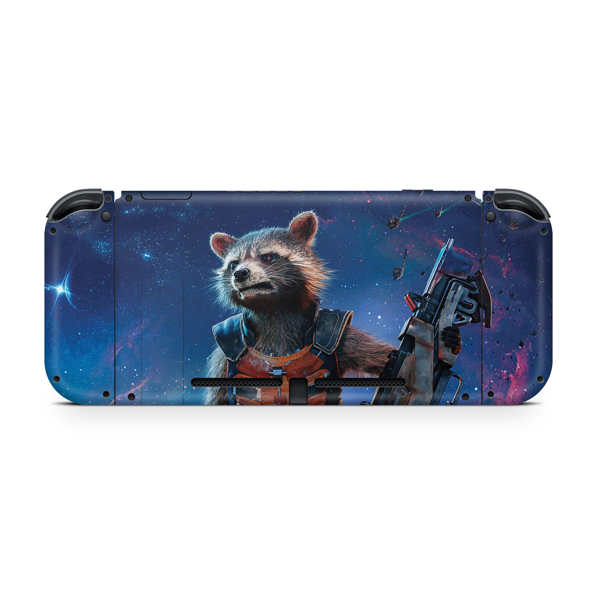 A video game skin featuring a Astro Bandit 1 design for the Nintendo Switch OLED.