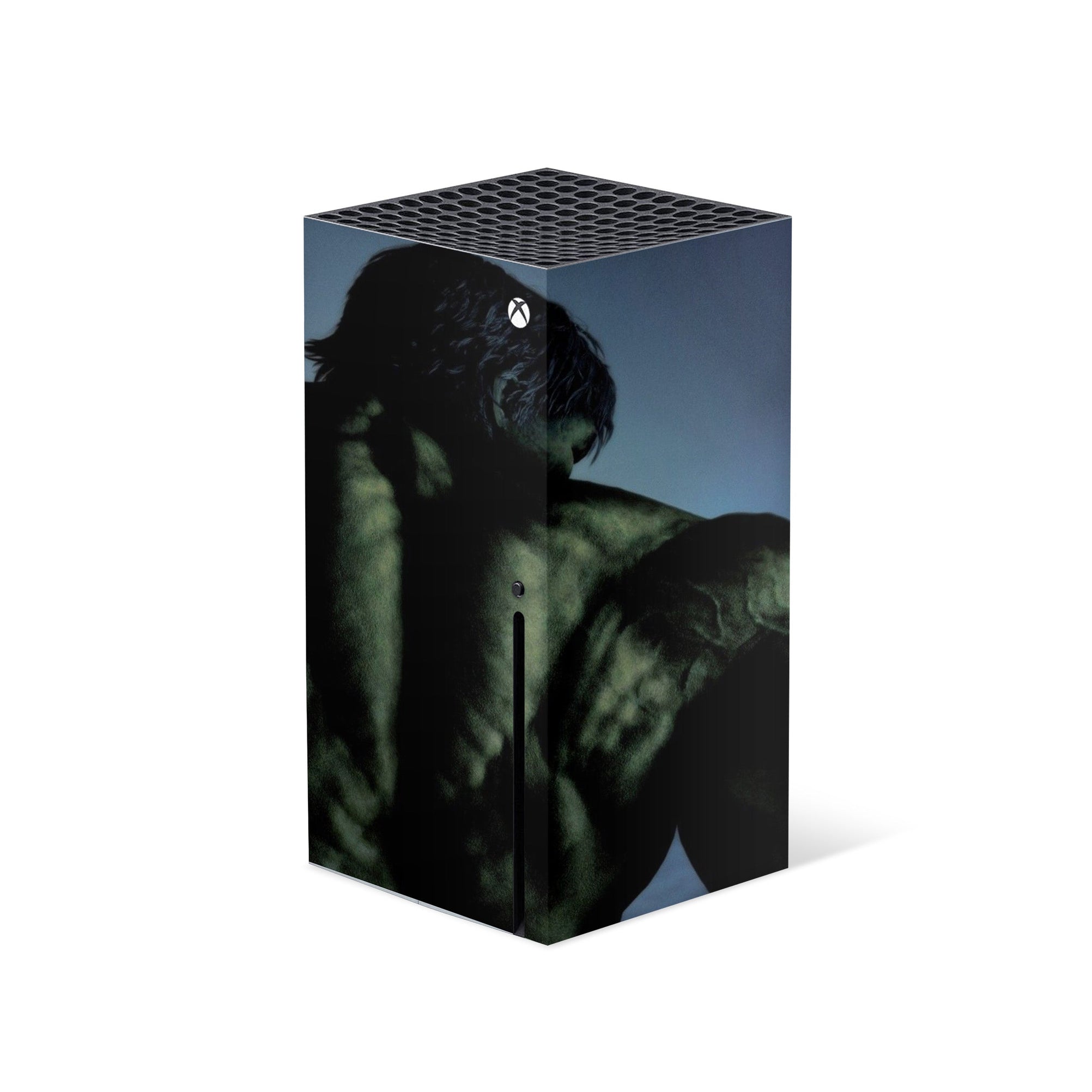 A video game skin featuring a Colossal Green Titan 1 design for the Xbox Series X.