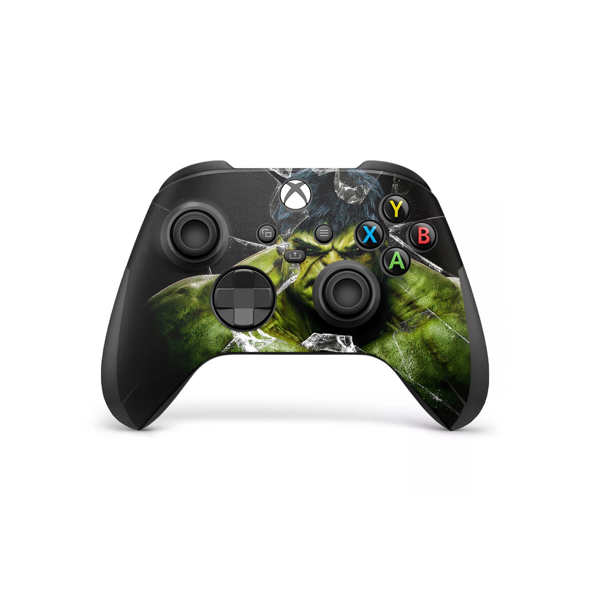 A video game skin featuring a Colossal Green Titan 3 design for the Xbox Series X Controller.