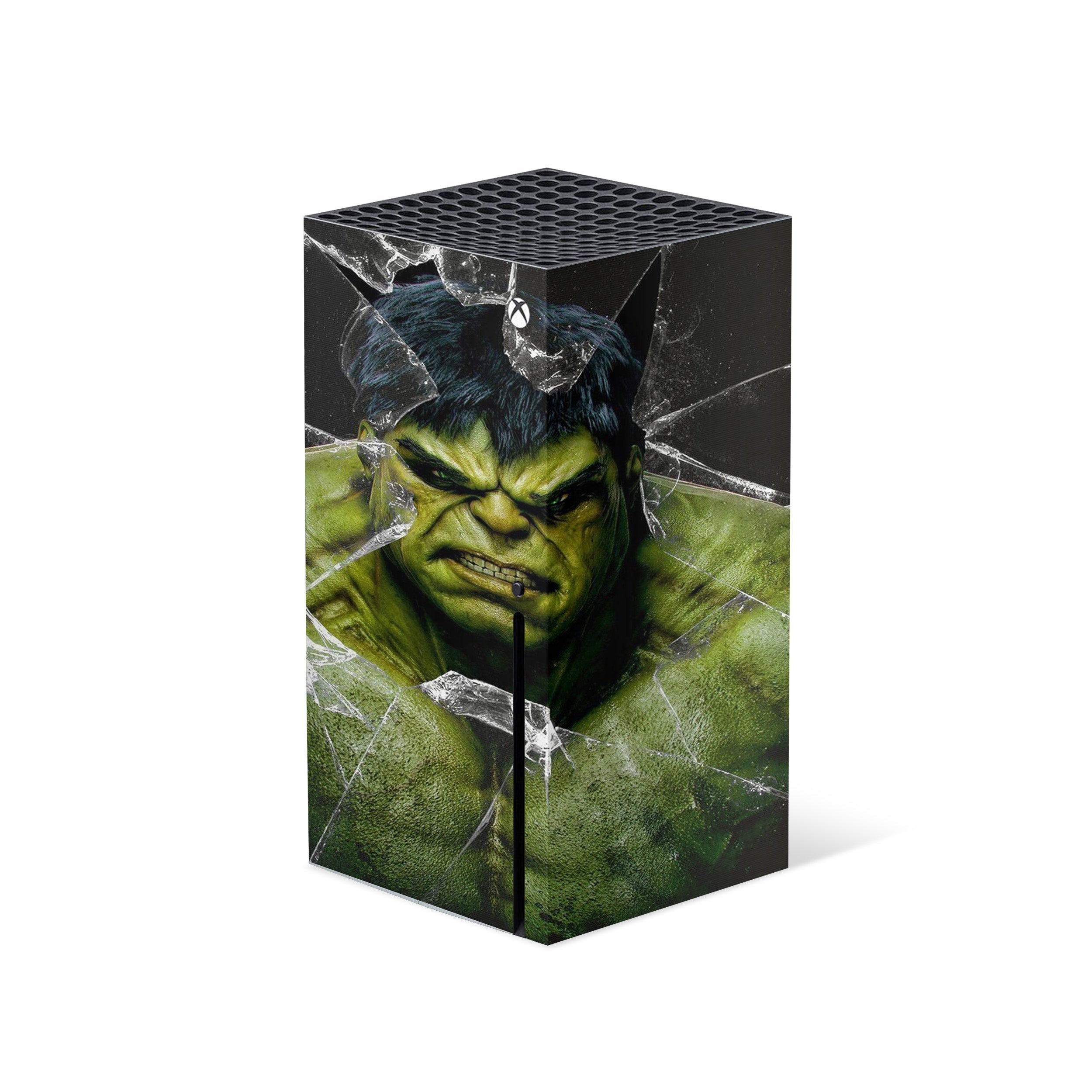 A video game skin featuring a Colossal Green Titan 3 design for the Xbox Series X.