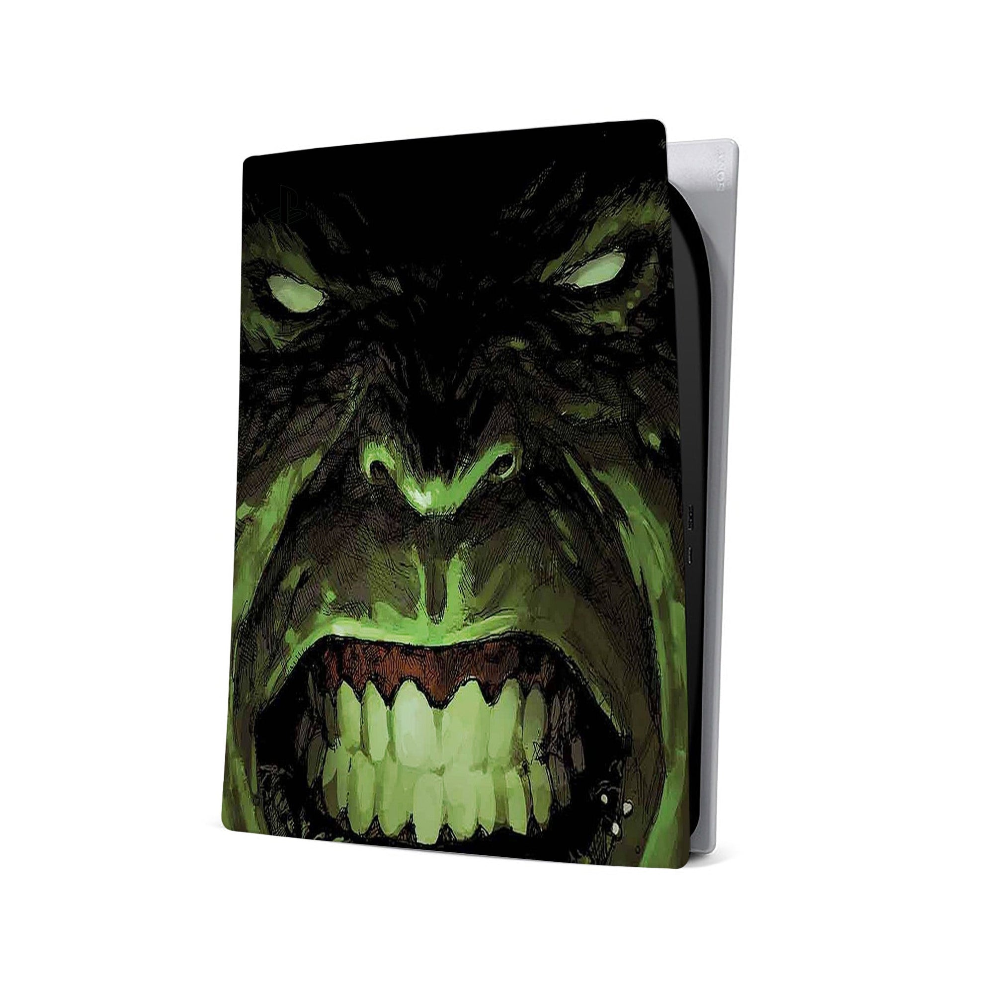 A video game skin featuring a Colossal Green Titan 4 design for the PS5 Digital.