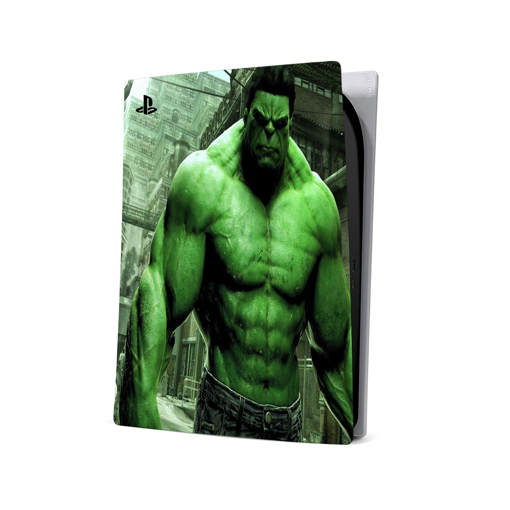 A video game skin featuring a Colossal Green Titan 5 design for the PS5 Digital.