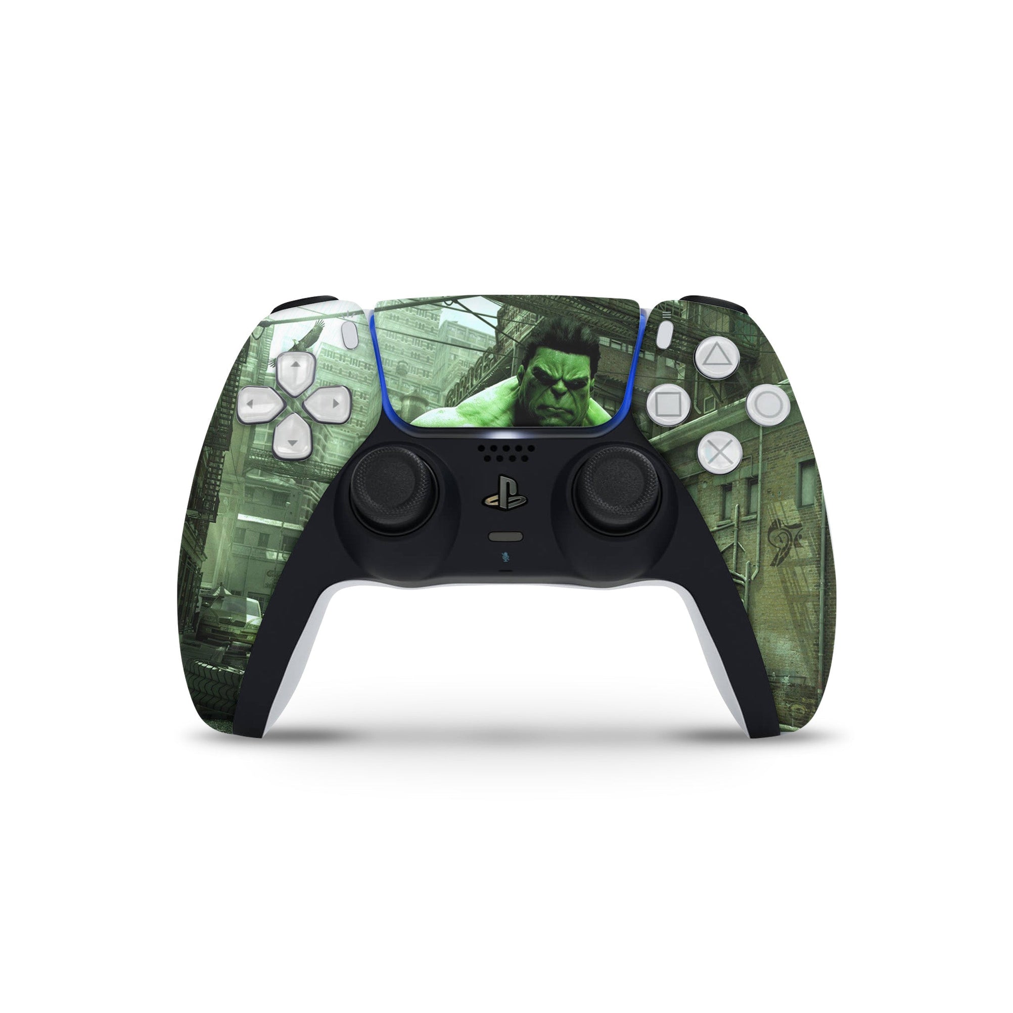 A video game skin featuring a Colossal Green Titan 5 design for the PS5 Controller.