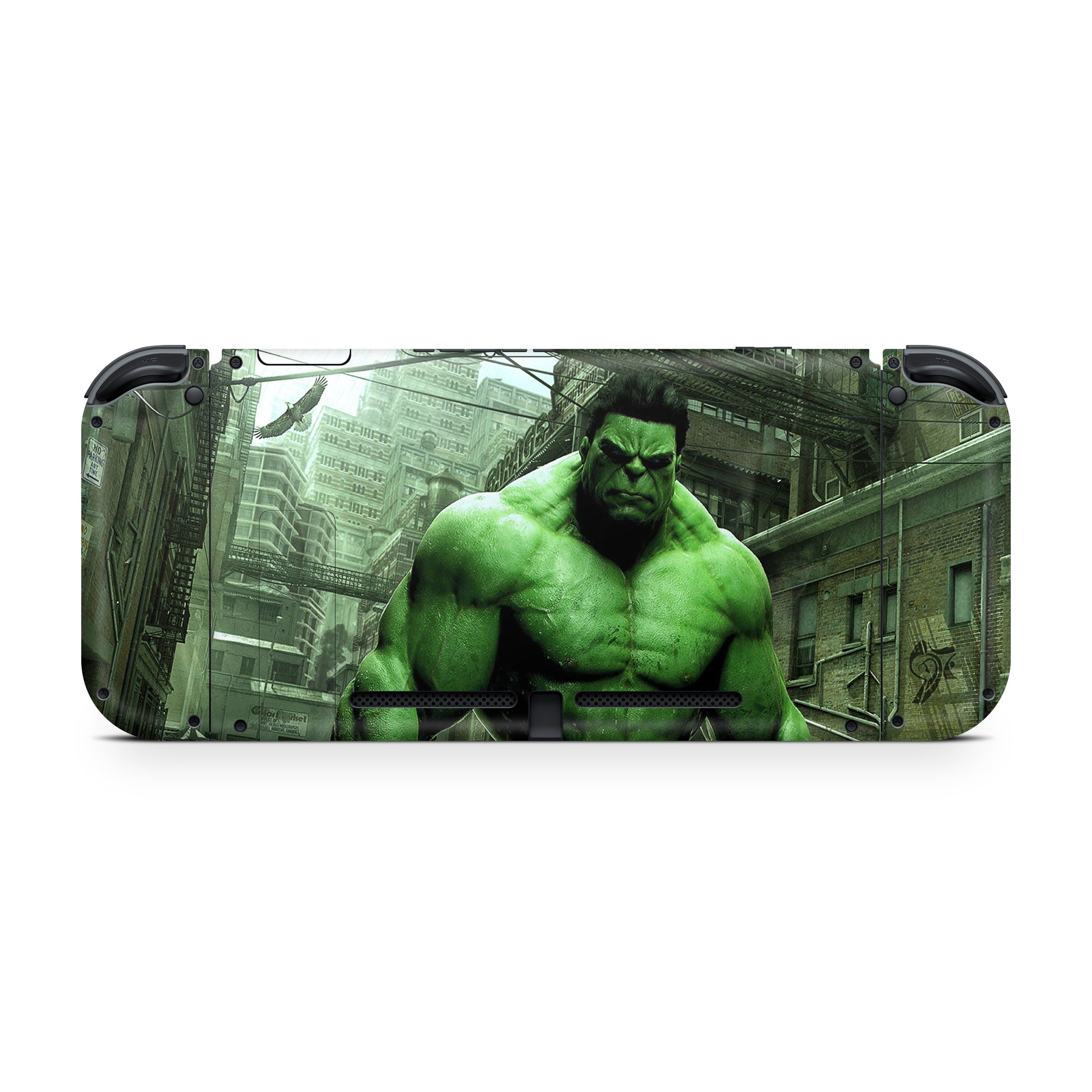 A video game skin featuring a Colossal Green Titan 5 design for the Nintendo Switch.