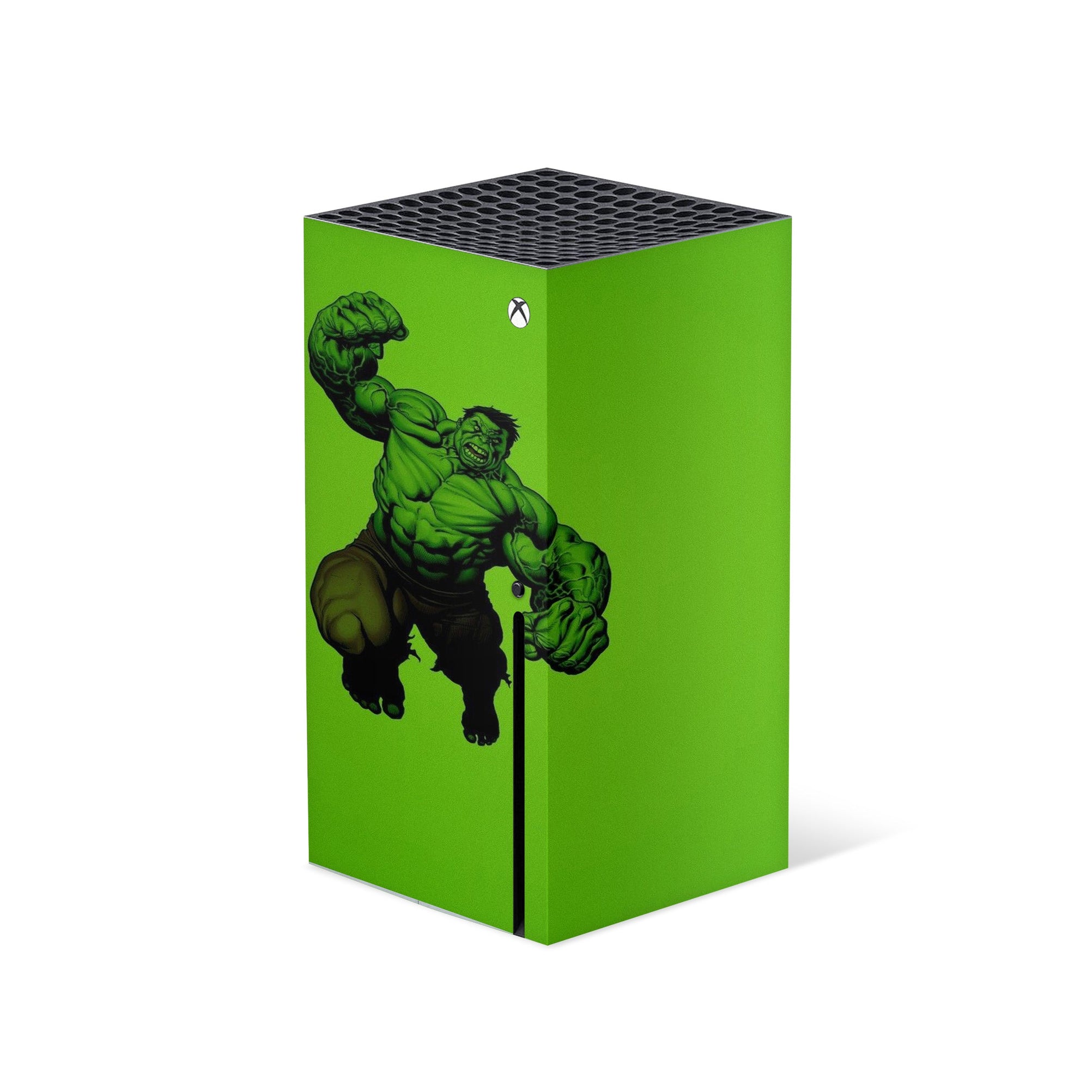 A video game skin featuring a Colossal Green Titan 6 design for the Xbox Series X.