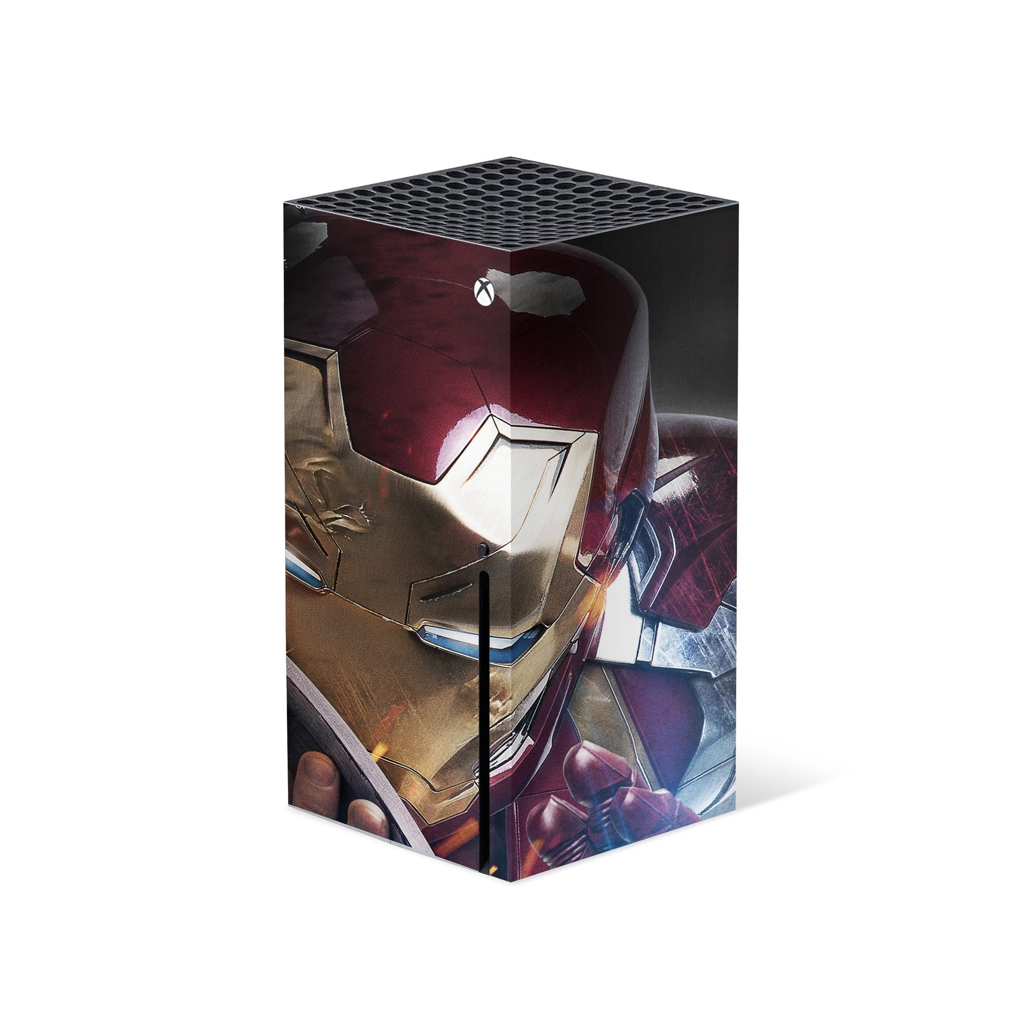 A video game skin featuring a Armored Avenger 1 design for the Xbox Series X.