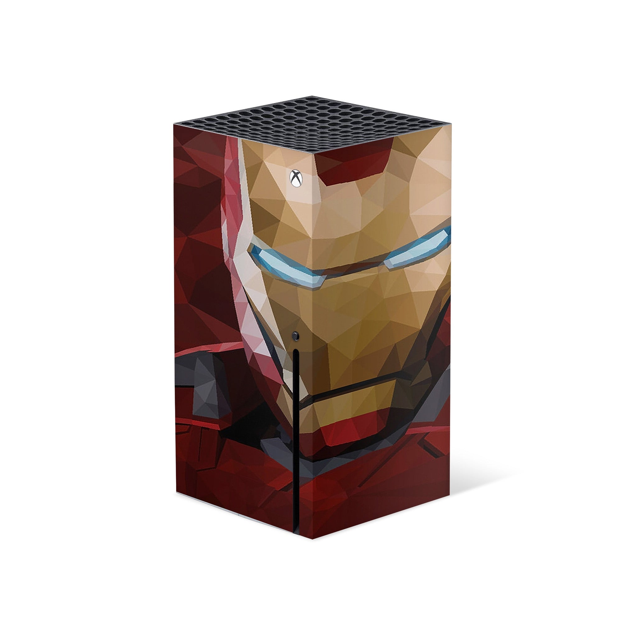 A video game skin featuring a Armored Avenger 10 design for the Xbox Series X.