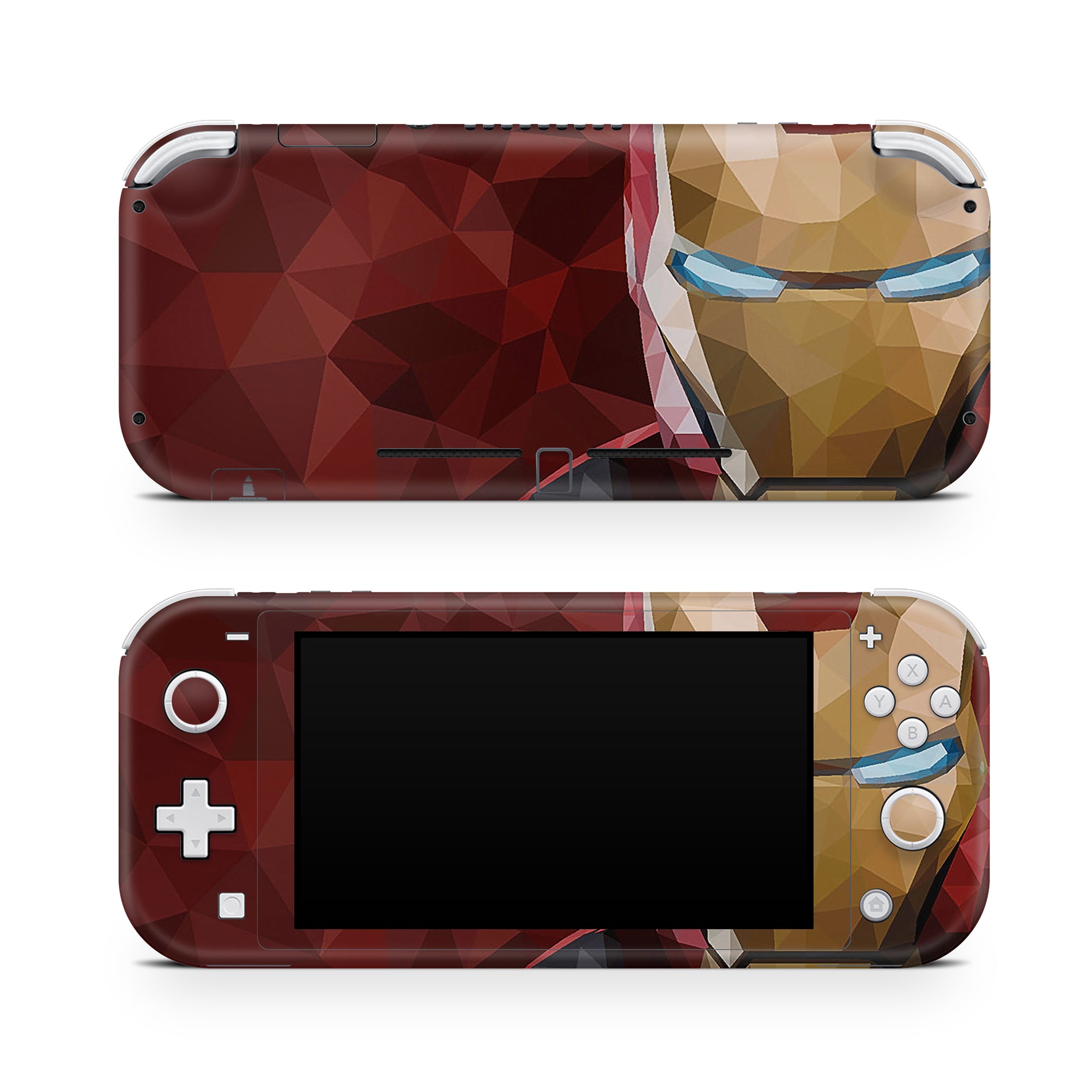 A video game skin featuring a Armored Avenger 10 design for the Nintendo Switch Lite.