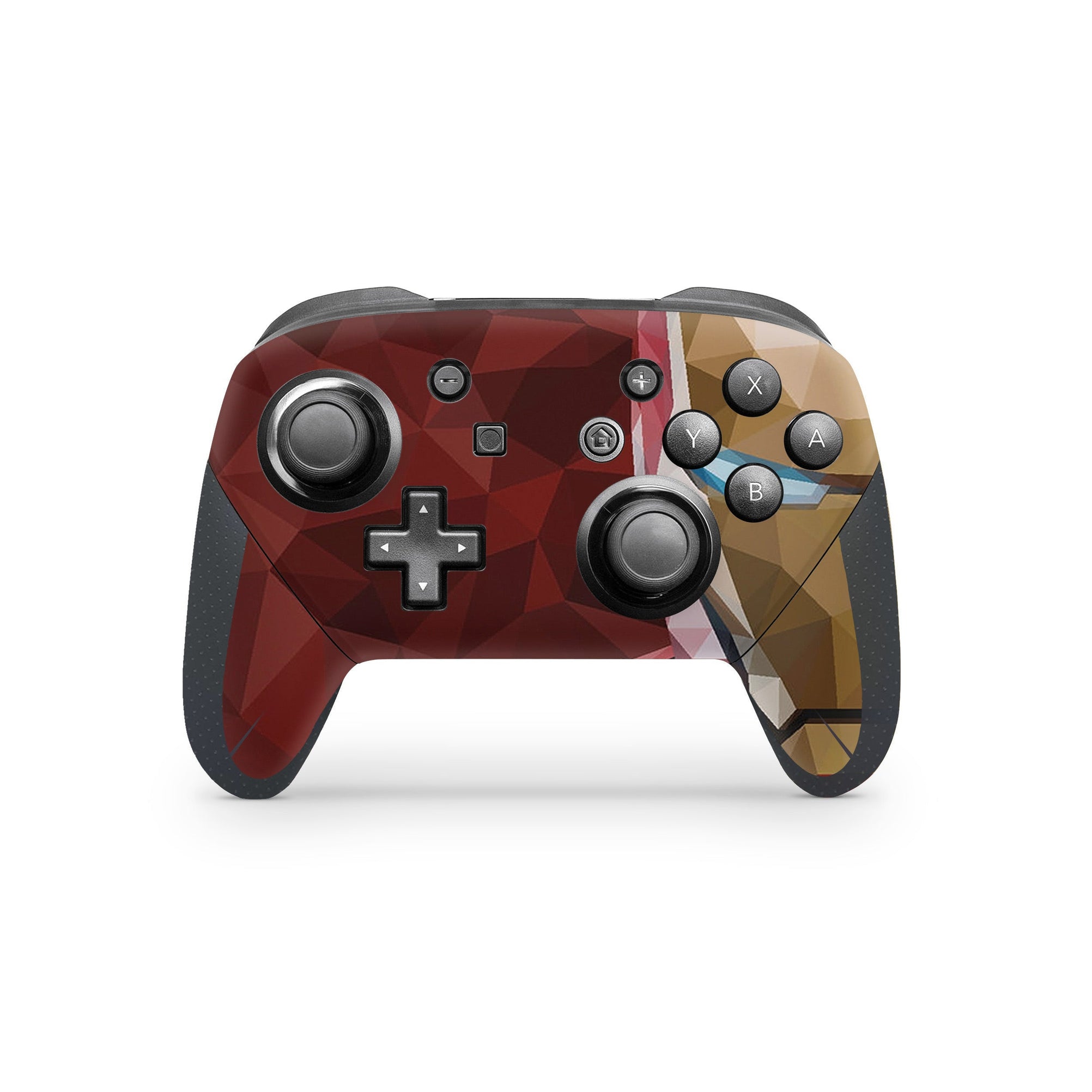 A video game skin featuring a Armored Avenger 10 design for the Nintendo Switch Pro Controller.