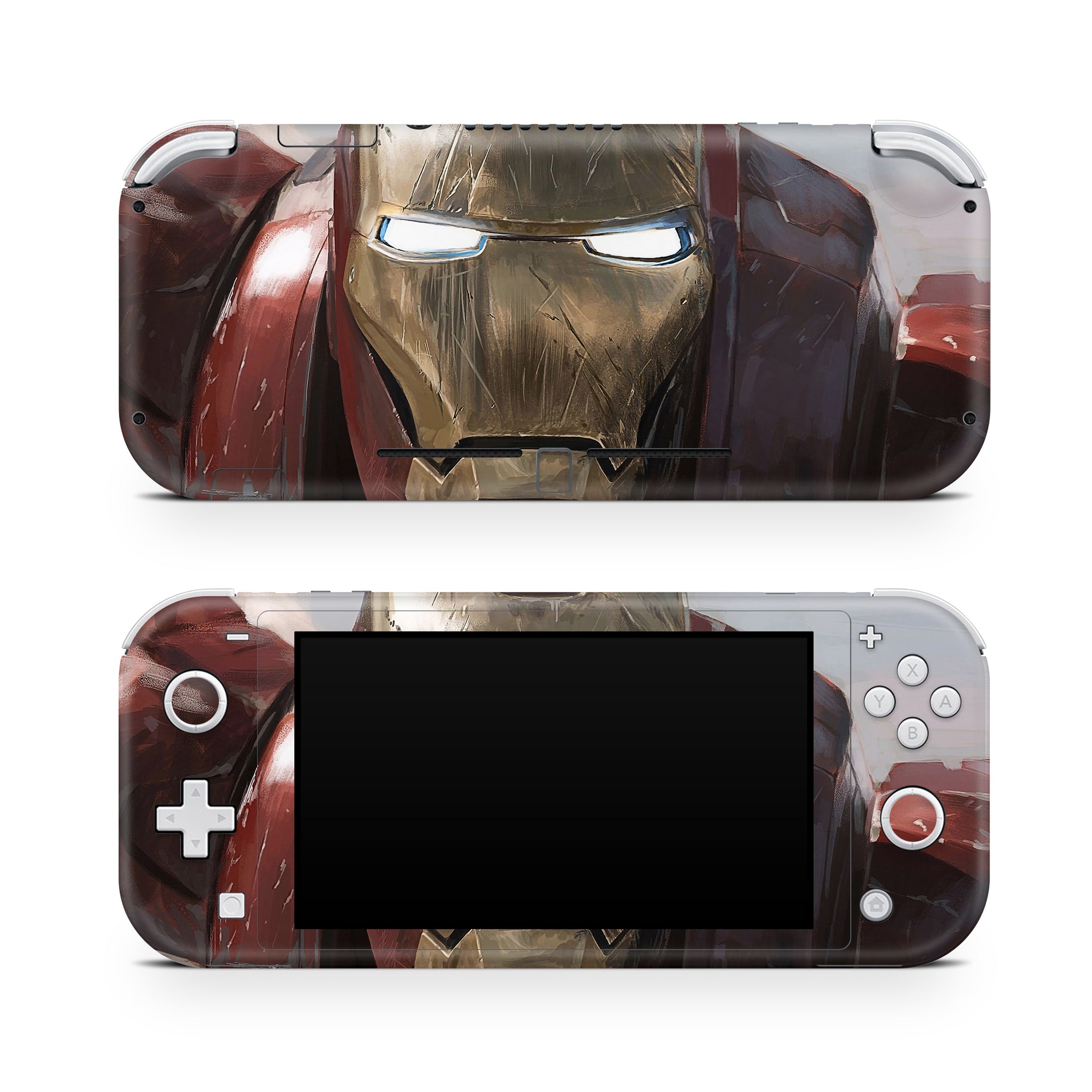 A video game skin featuring a Armored Avenger 12 design for the Nintendo Switch Lite.