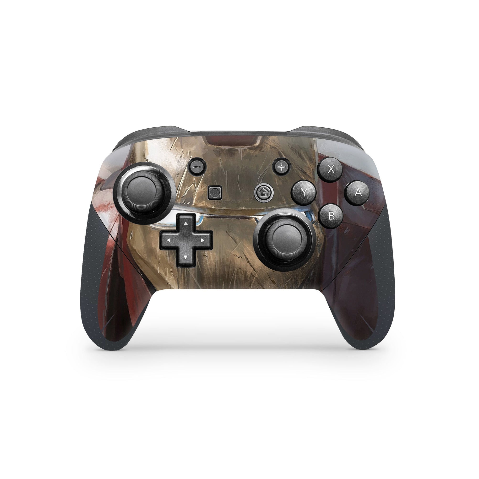 A video game skin featuring a Armored Avenger 12 design for the Nintendo Switch Pro Controller.