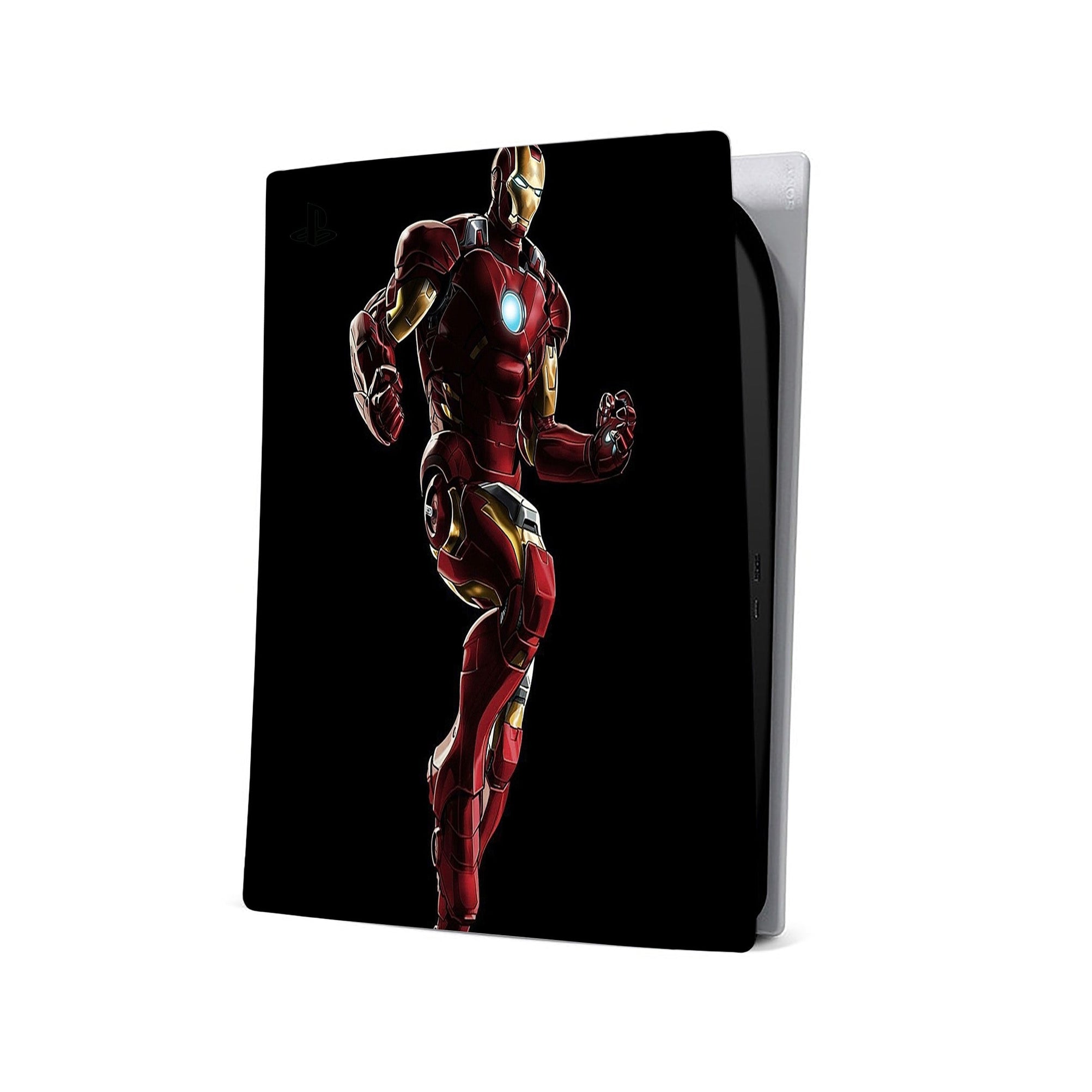 A video game skin featuring a Armored Avenger 14 design for the PS5 Digital.