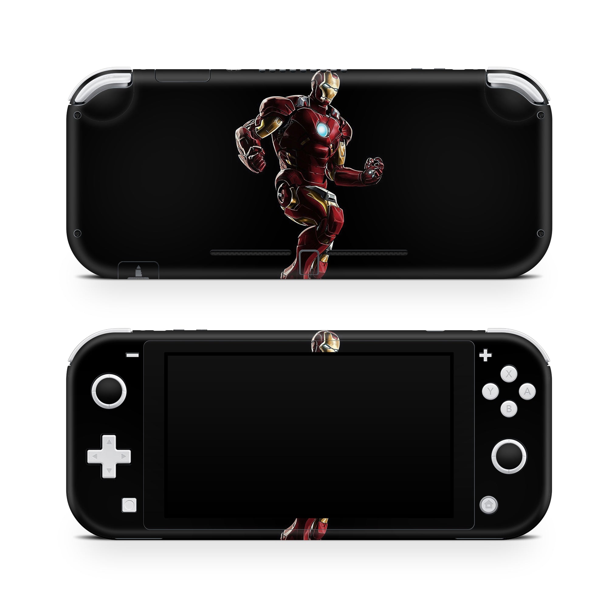 A video game skin featuring a Armored Avenger 14 design for the Nintendo Switch Lite.