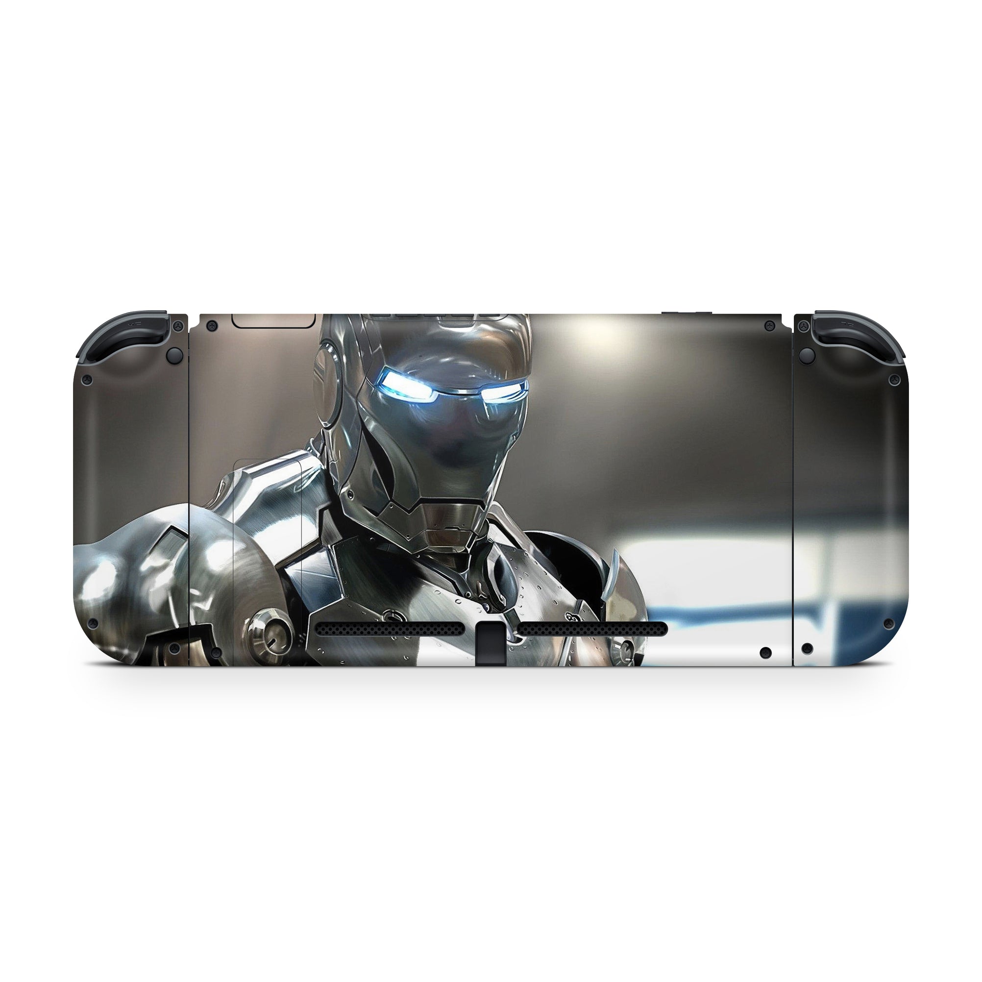 A video game skin featuring a Armored Avenger 15 design for the Nintendo Switch.