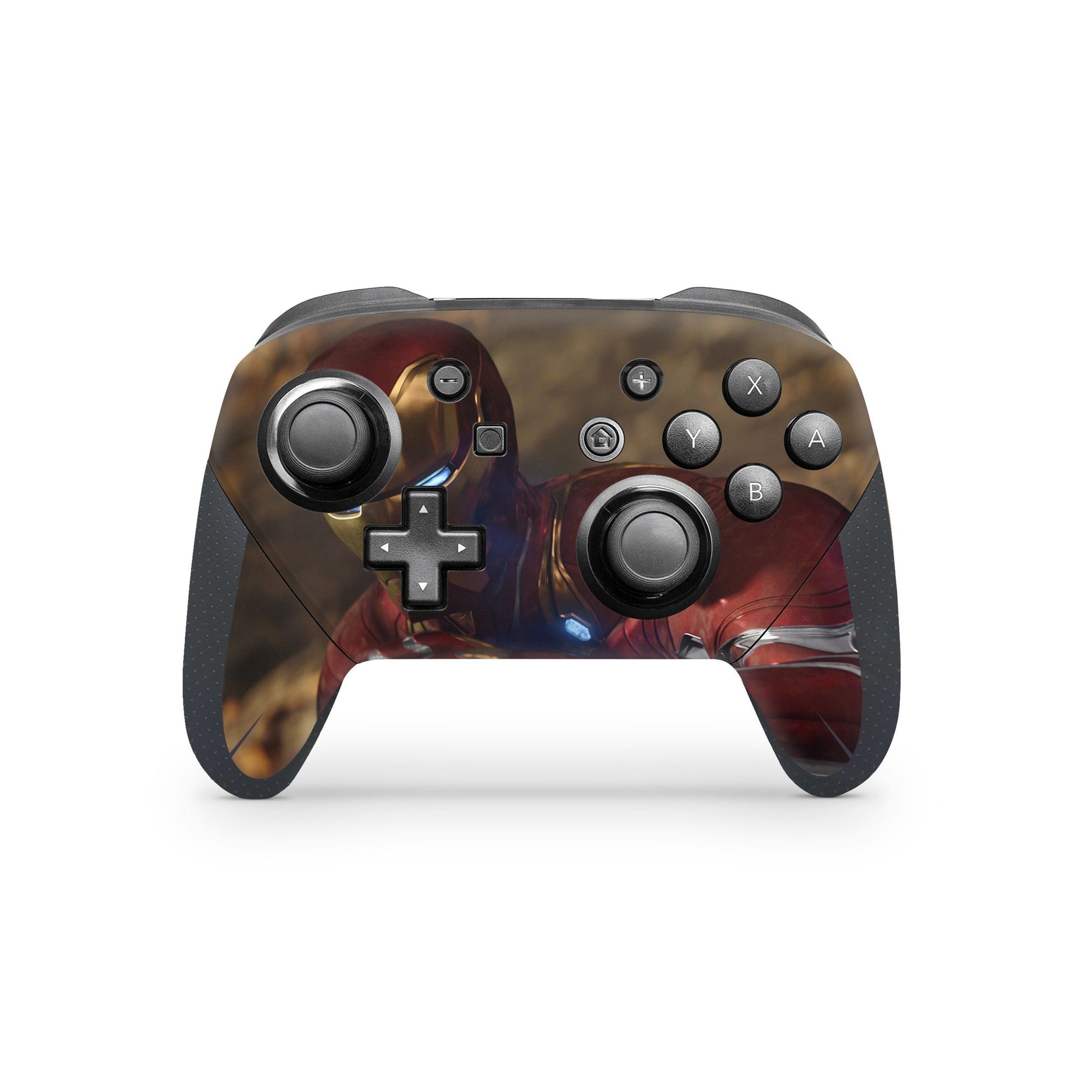 A video game skin featuring a Armored Avenger 2 design for the Nintendo Switch Pro Controller.