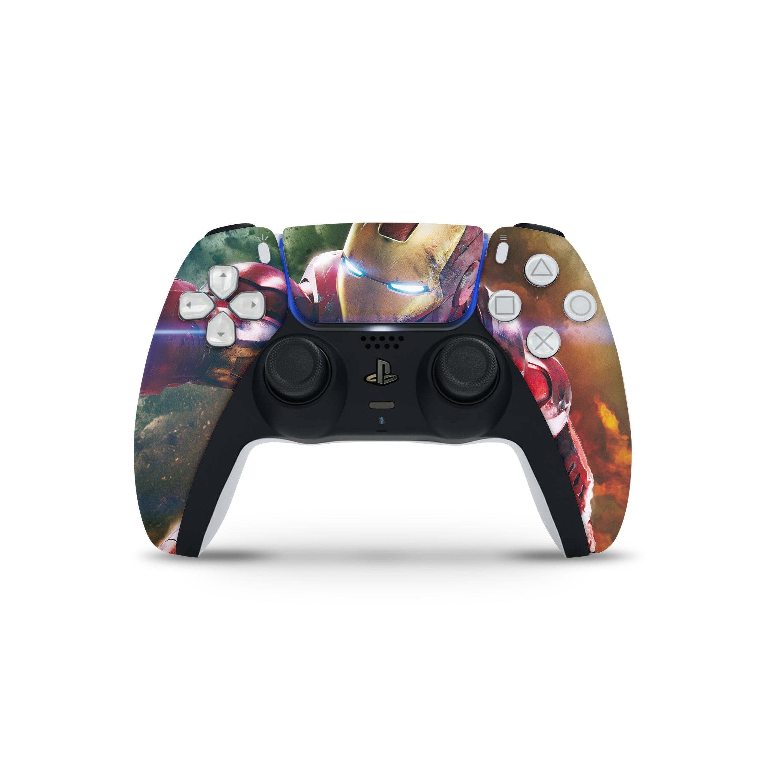 A video game skin featuring a Armored Avenger 4 design for the PS5 Controller.