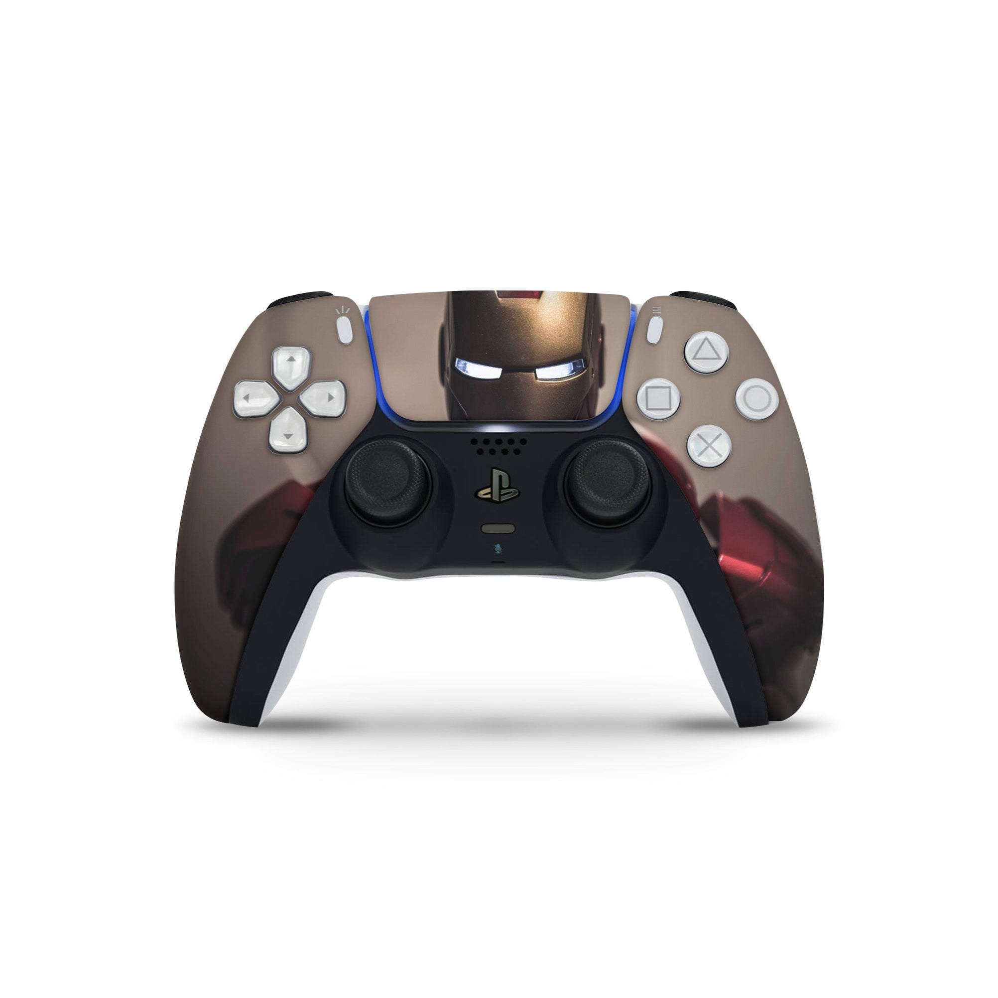 A video game skin featuring a Armored Avenger 5 design for the PS5 Controller.