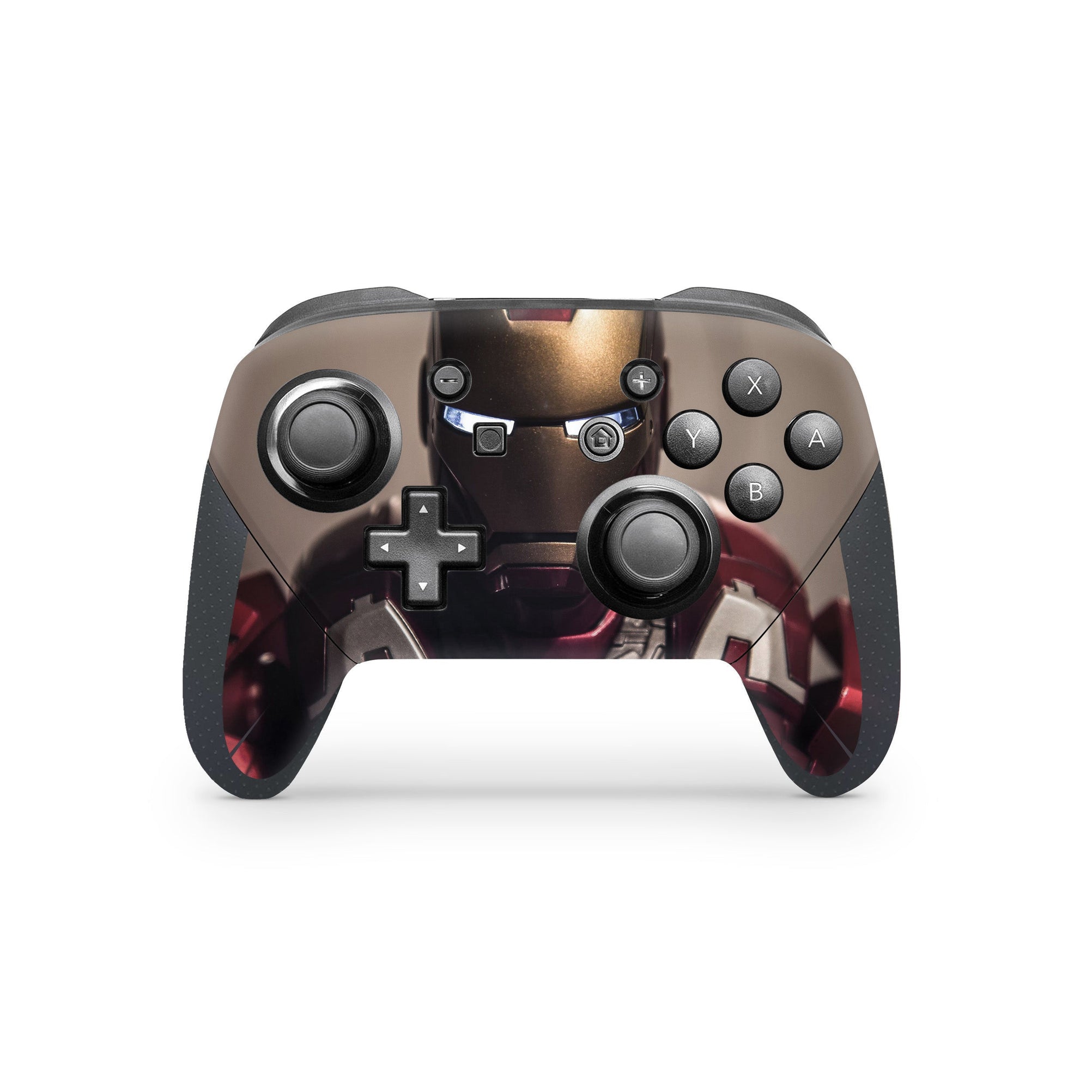 A video game skin featuring a Armored Avenger 5 design for the Nintendo Switch Pro Controller.