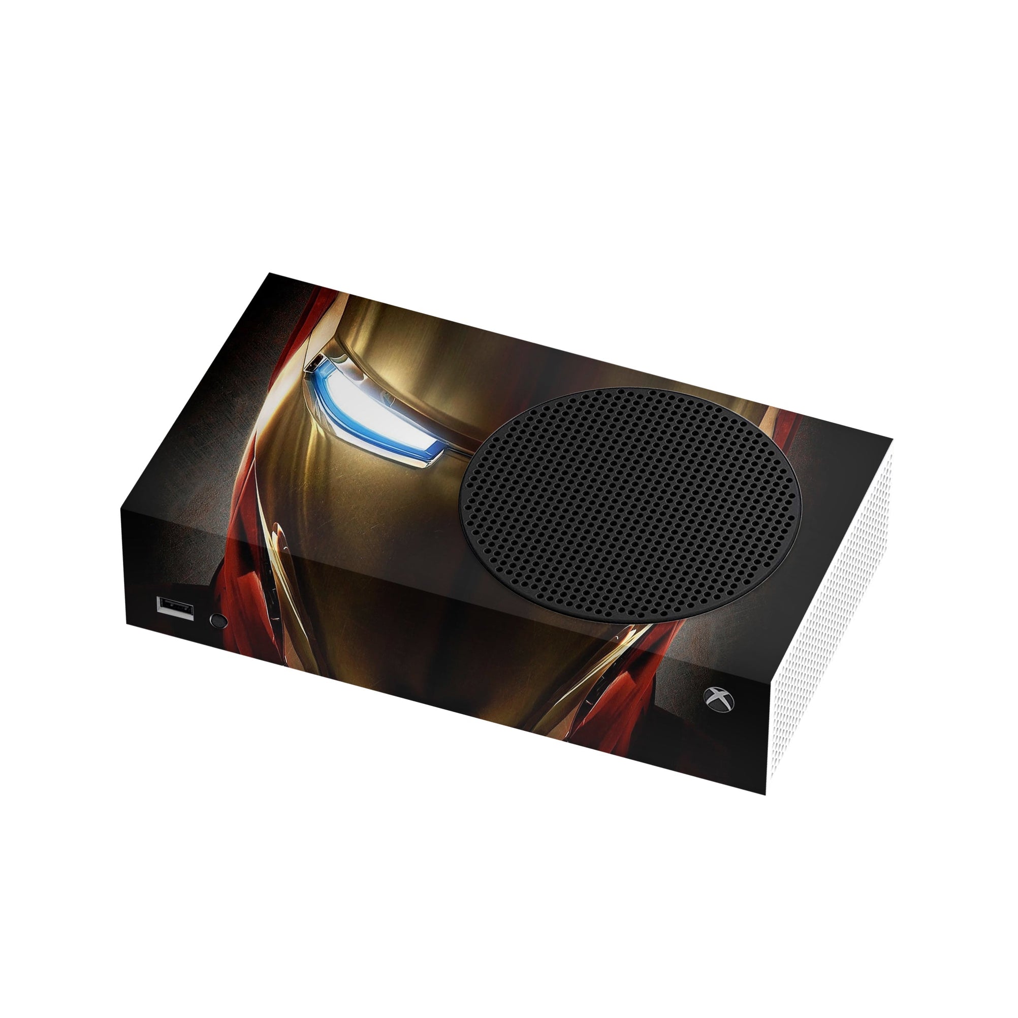 A video game skin featuring a Armored Avenger 6 design for the Xbox Series S.