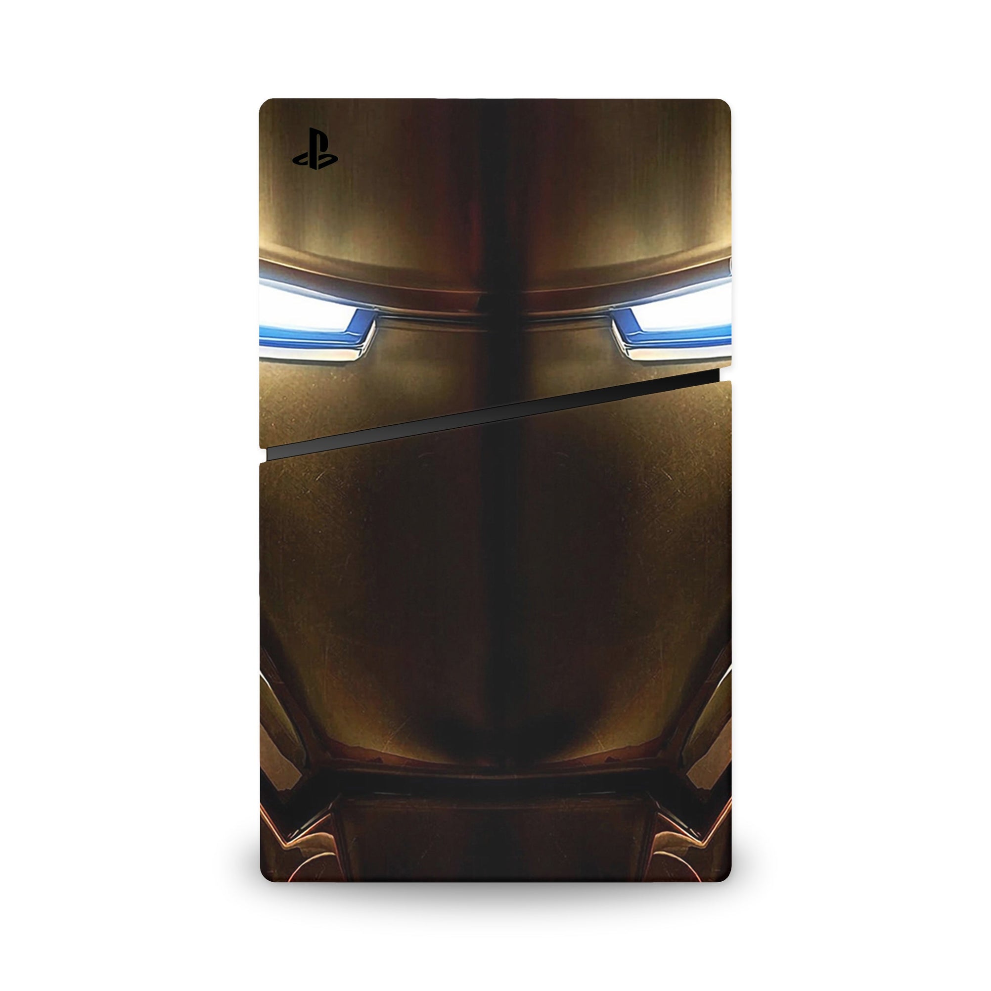 A video game skin featuring a Armored Avenger 6 design for the PS5 Slim Digital.