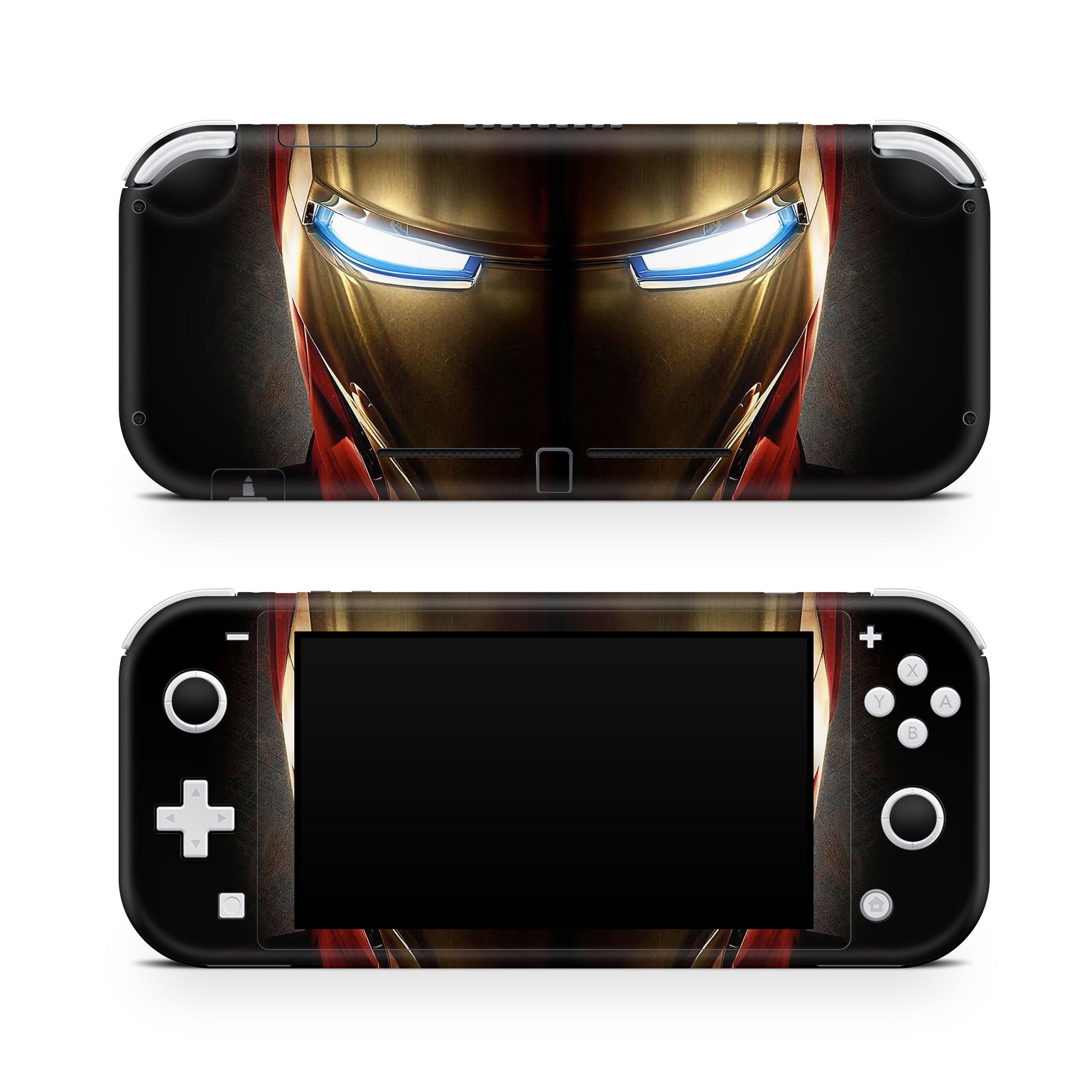 A video game skin featuring a Armored Avenger 6 design for the Nintendo Switch Lite.