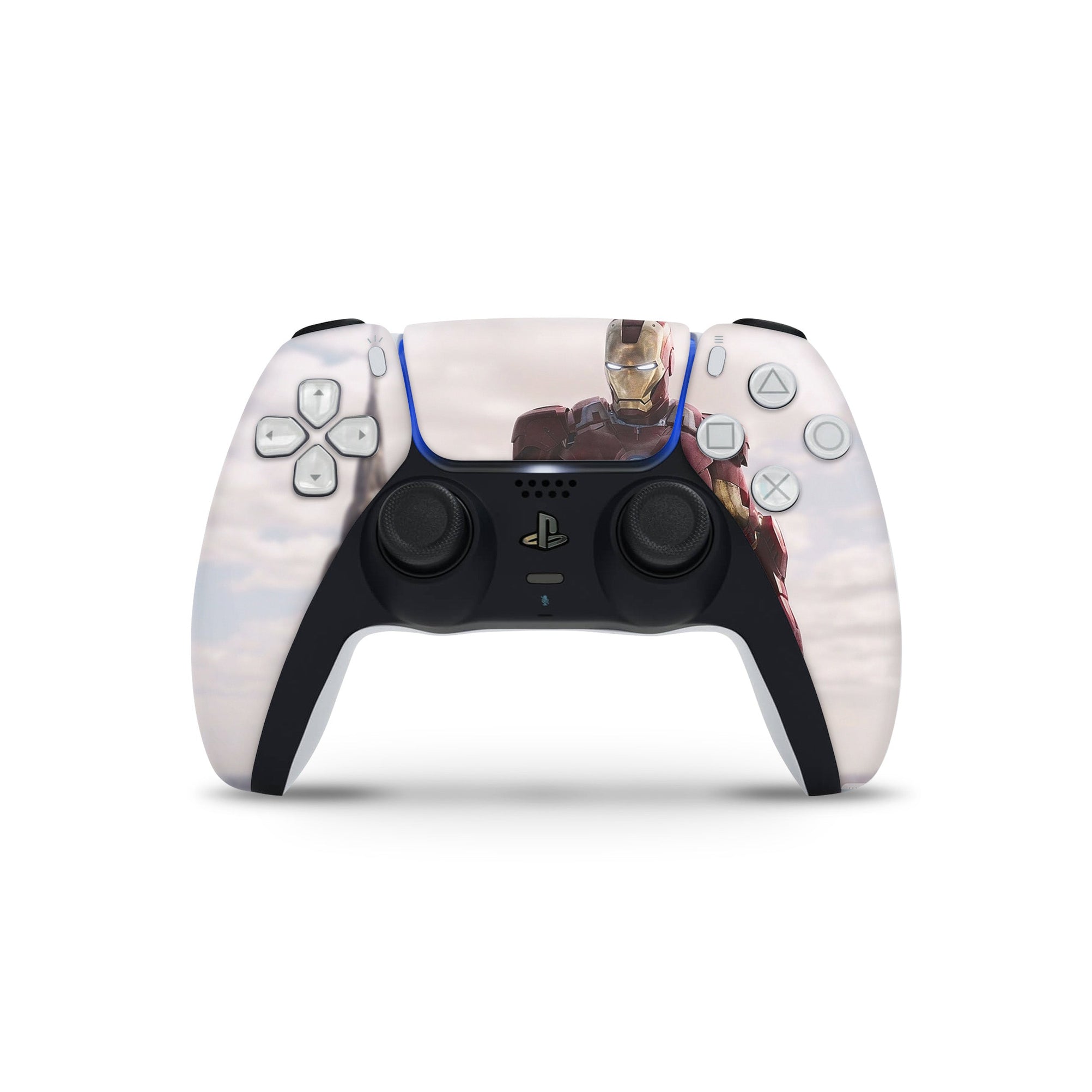 A video game skin featuring a Armored Avenger 7 design for the PS5 Controller.