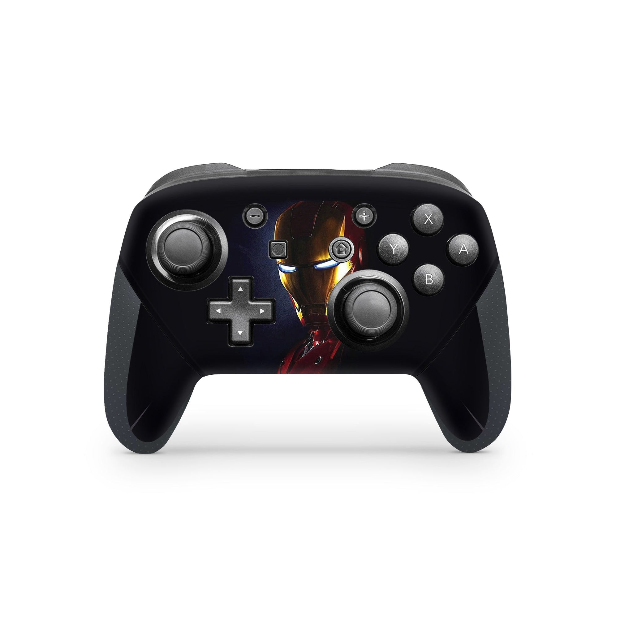 A video game skin featuring a Armored Avenger 8 design for the Nintendo Switch Pro Controller.