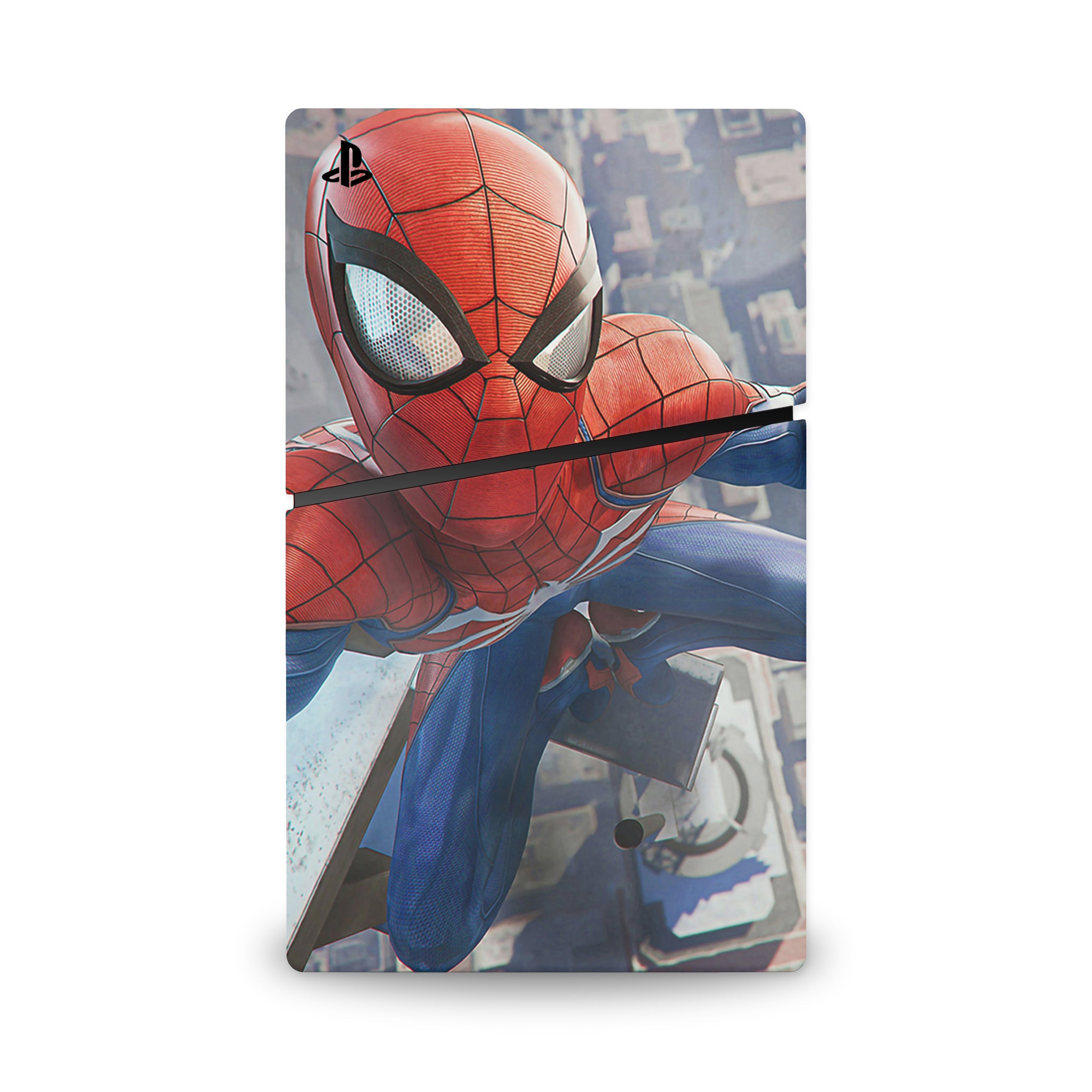 A video game skin featuring a Super Wall Crawler 1 design for the PS5 Slim.